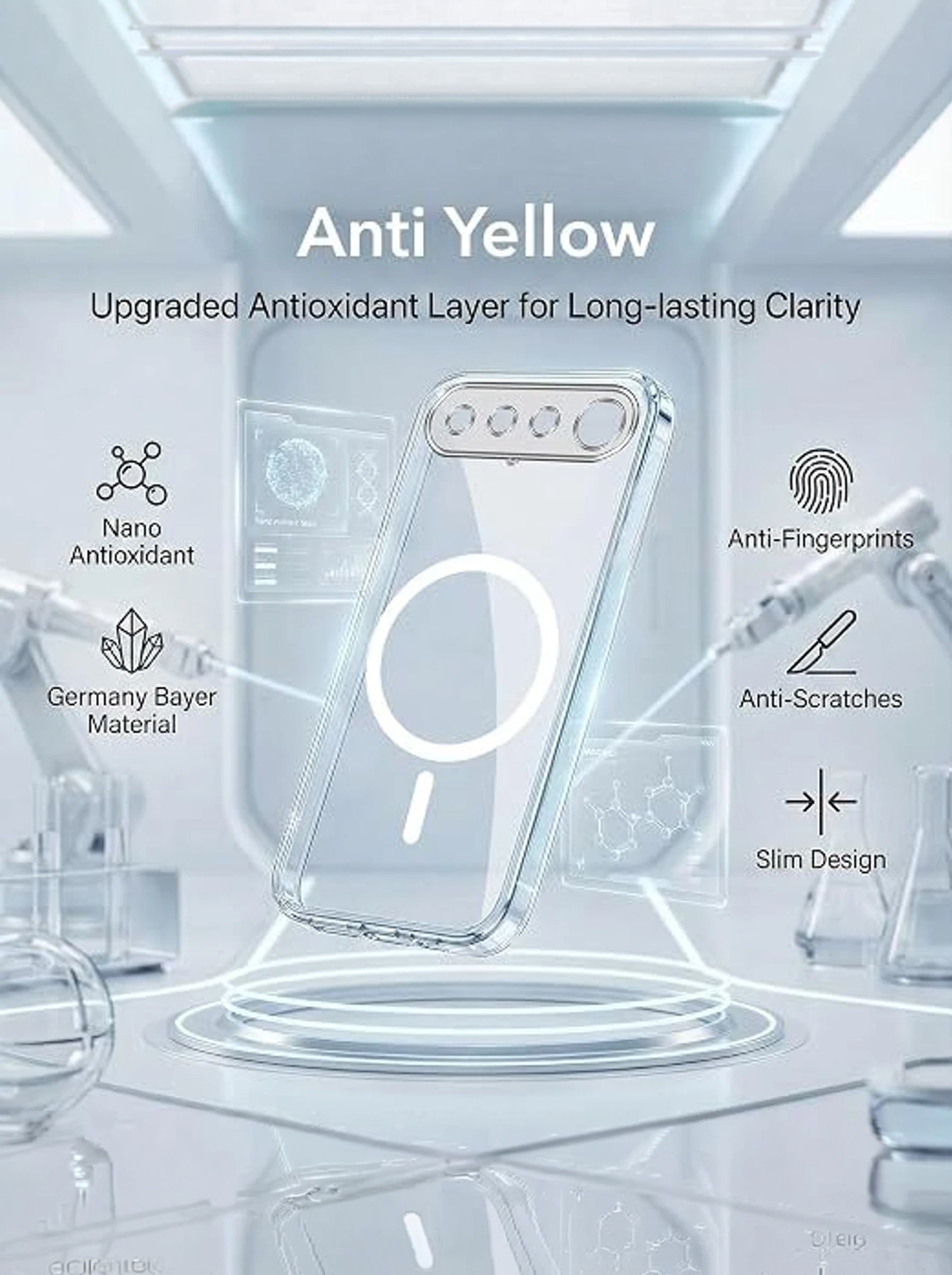 Realme 16 5G | Clear Hard PC Case | Anti-Yellow | MagSafe Compatible