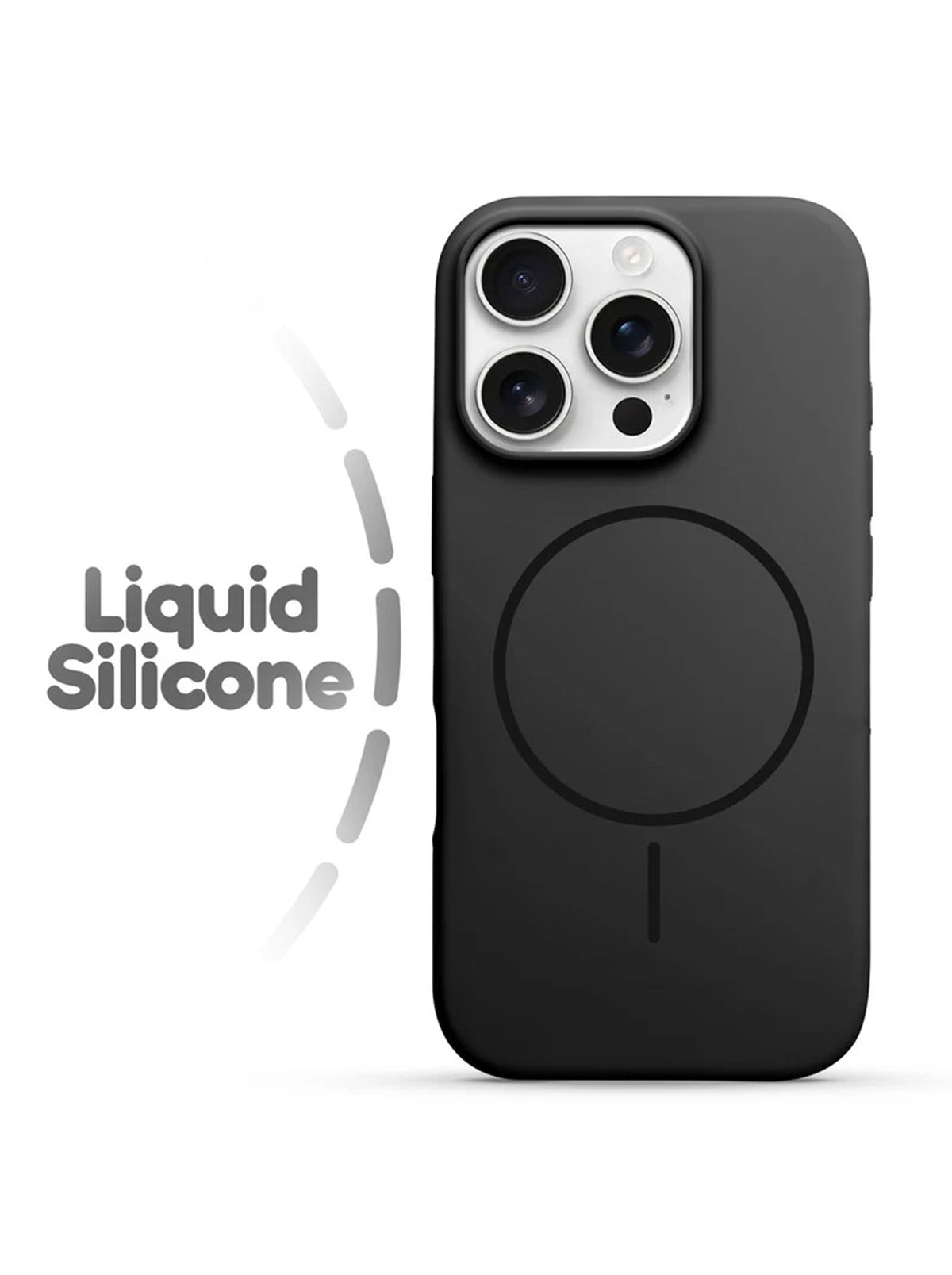 iPhone 16 Pro Max | Silicone Case With IC Pop-Up | Black