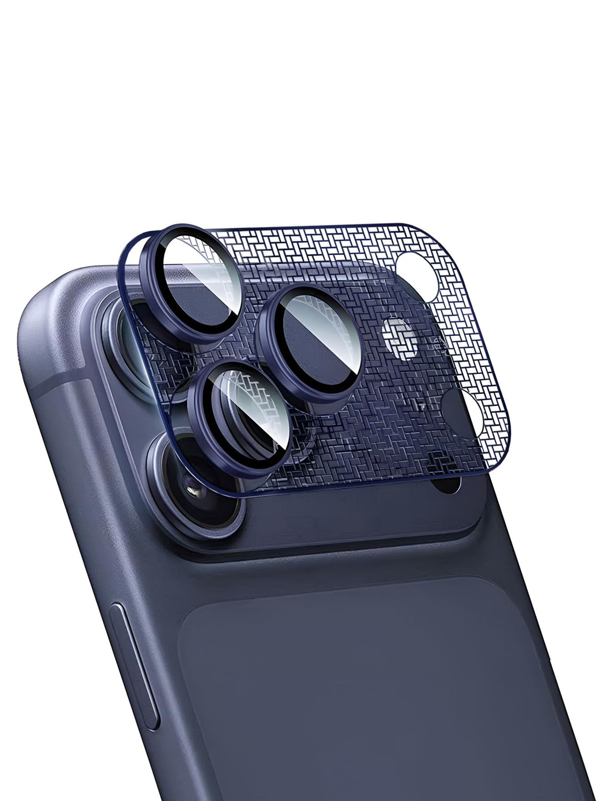 2-in-1 Camera Lens Protector for iPhone 17 Pro | Precision-Crafted Metal Frame | Full Camera Coverage | HD Clear | Scratch & Impact Resistant Lens Protection - Blue