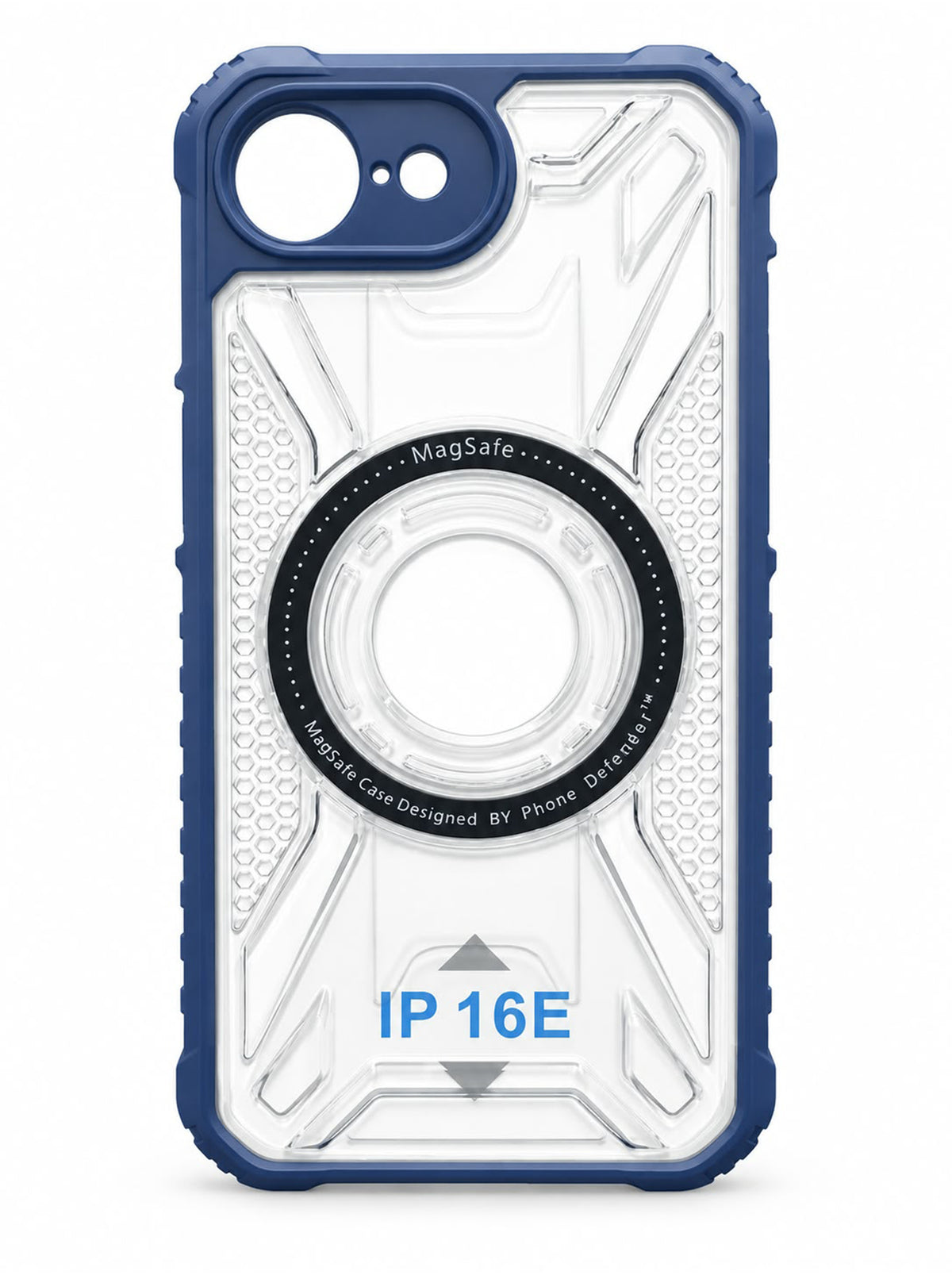 iPhone 16E | Fluted Texture Matte Case with Side Protection Grip | Blue