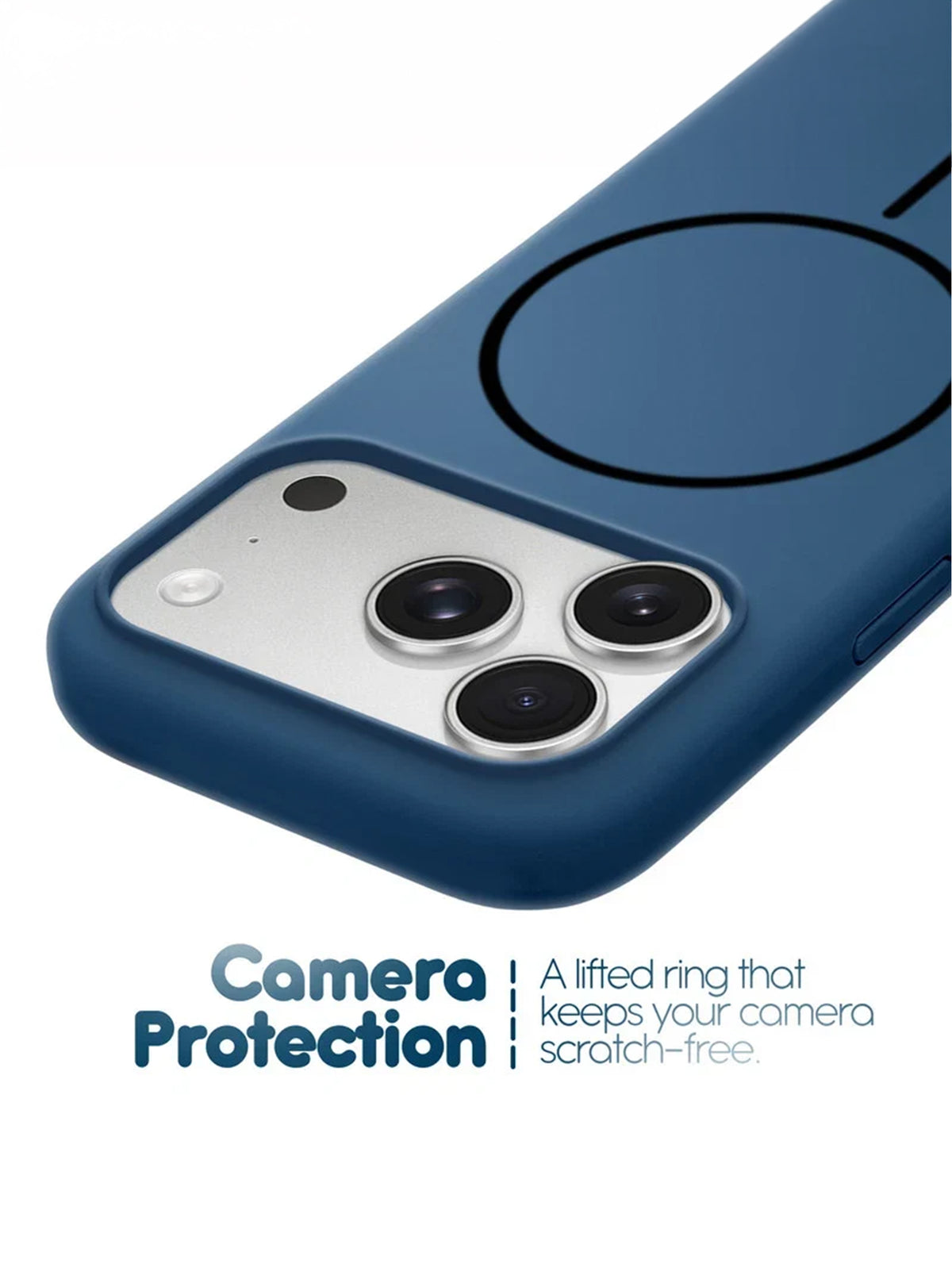 iPhone 18 Pro Max | Silicone Case With IC Pop-Up | Blue