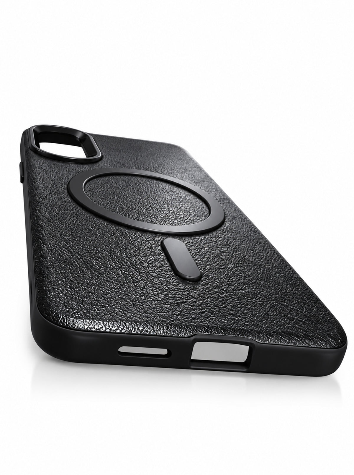Samsung S25 Edge | Leather Magnetic Case | Black