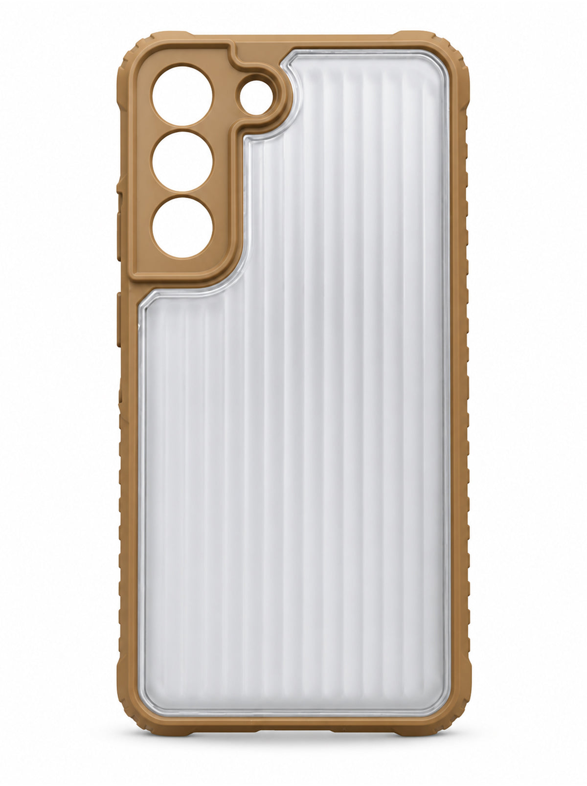 Samsung S22 | Fluted Texture Matte Case with Side Protection Grip | Brown