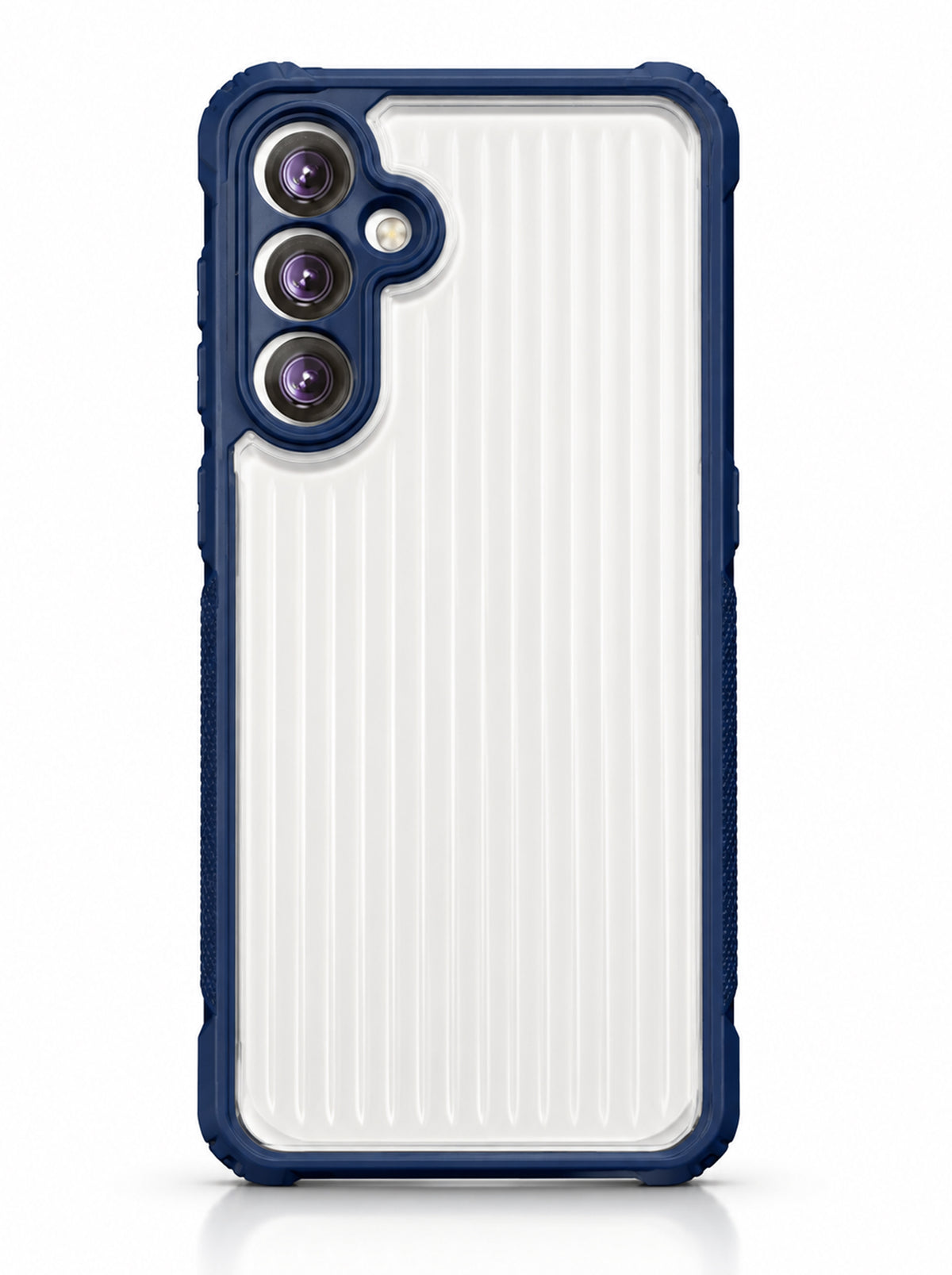 Samsung S23 | Fluted Texture Matte Case with Side Protection Grip | Navy Blue