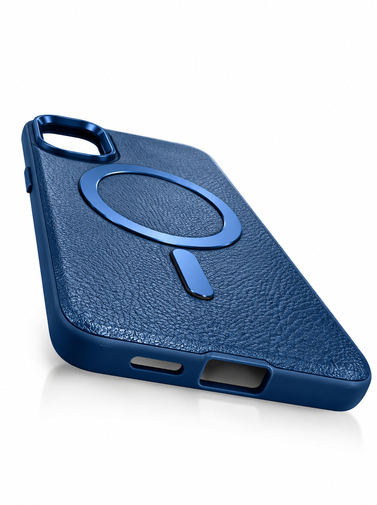 Samsung S25 Edge | Leather Magnetic Case | Navy Blue