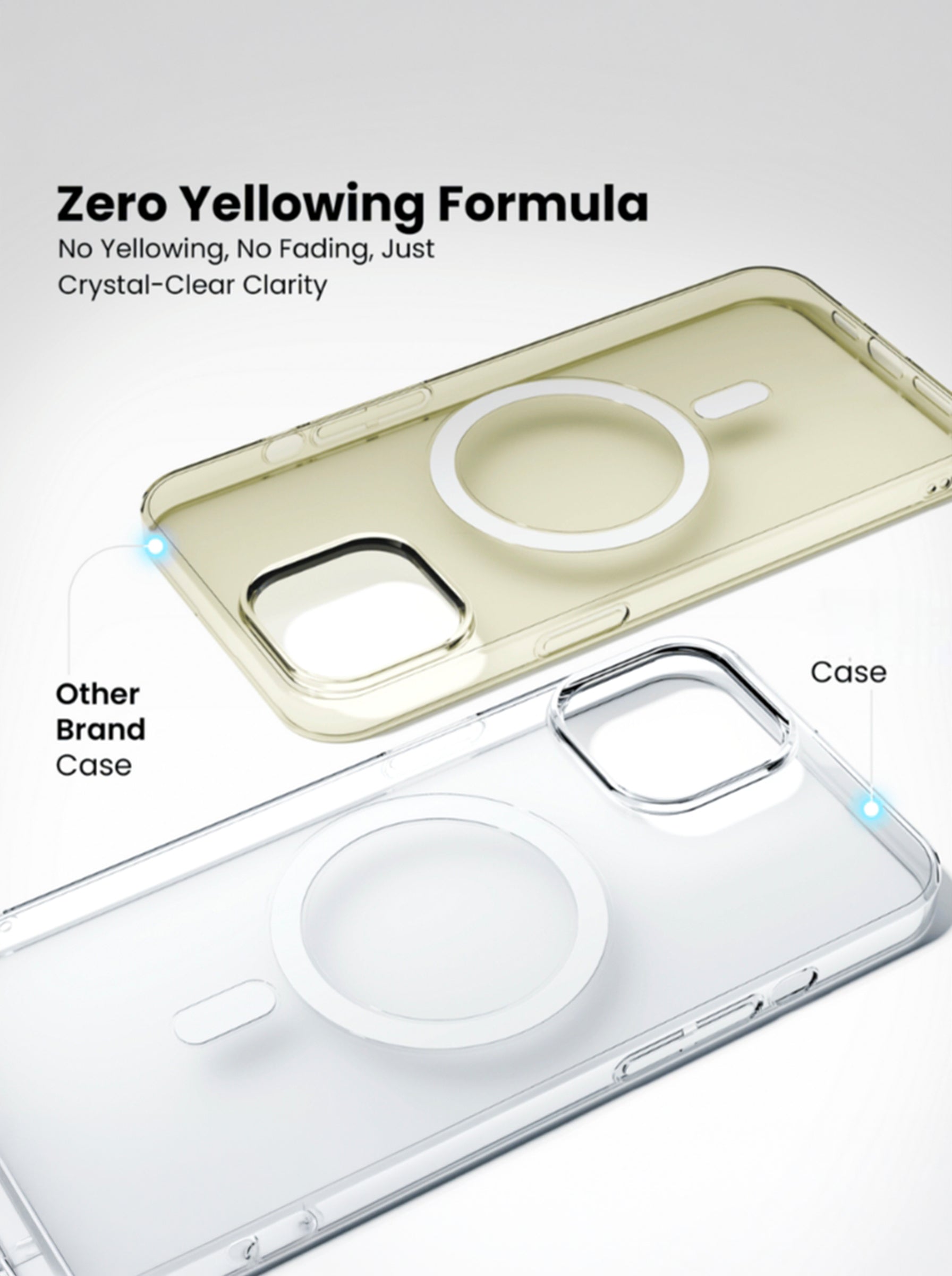 iPhone 13 Clear Hard PC Case | Anti-Yellow | MagSafe Compatible