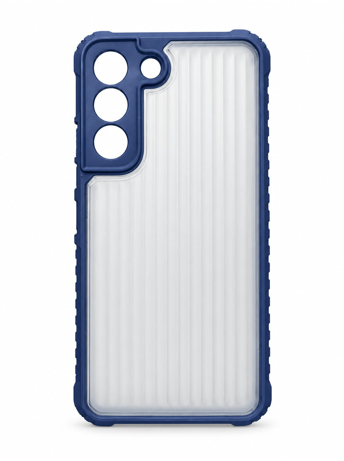Samsung S22 | Fluted Texture Matte Case with Side Protection Grip | Blue