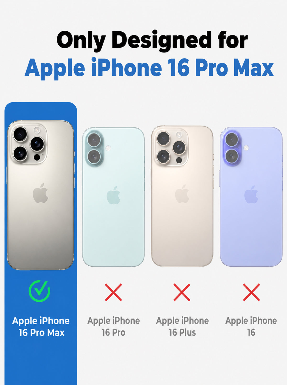 iPhone 16 Pro Max Case | Slim Matte | Magnetic Wireless Charging | IC Support | Black