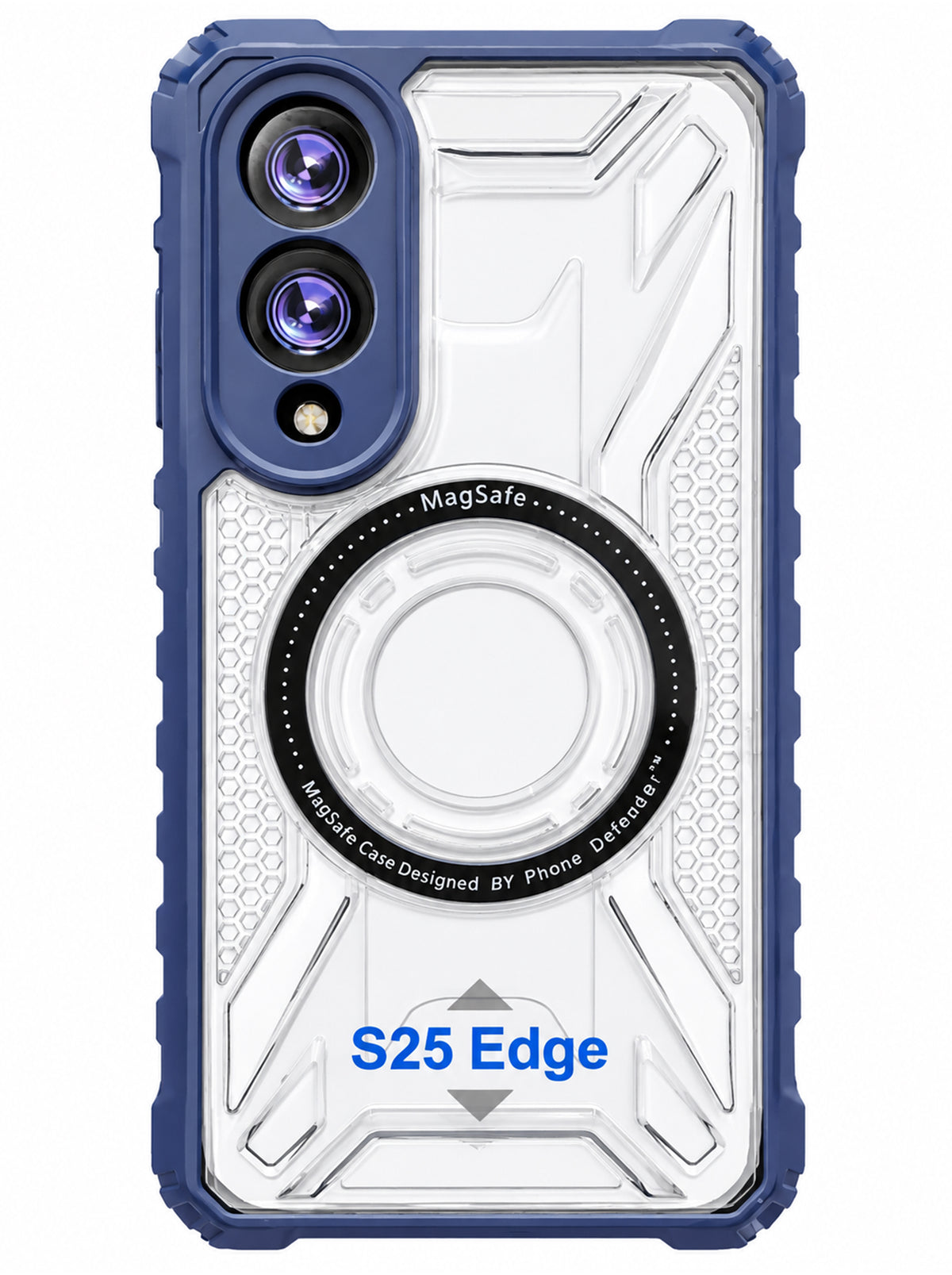 Samsung S25 Edge | Fluted Texture Matte Case with Side Protection Grip | Blue