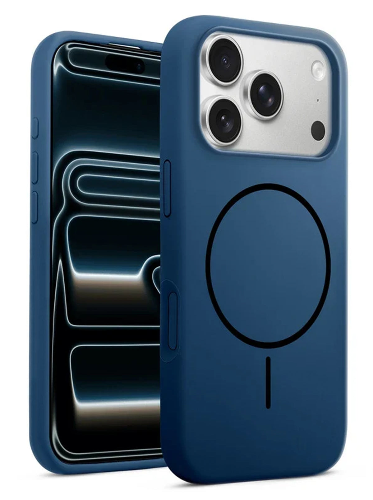 iPhone 18 Pro Max | Silicone Case With IC Pop-Up | Blue