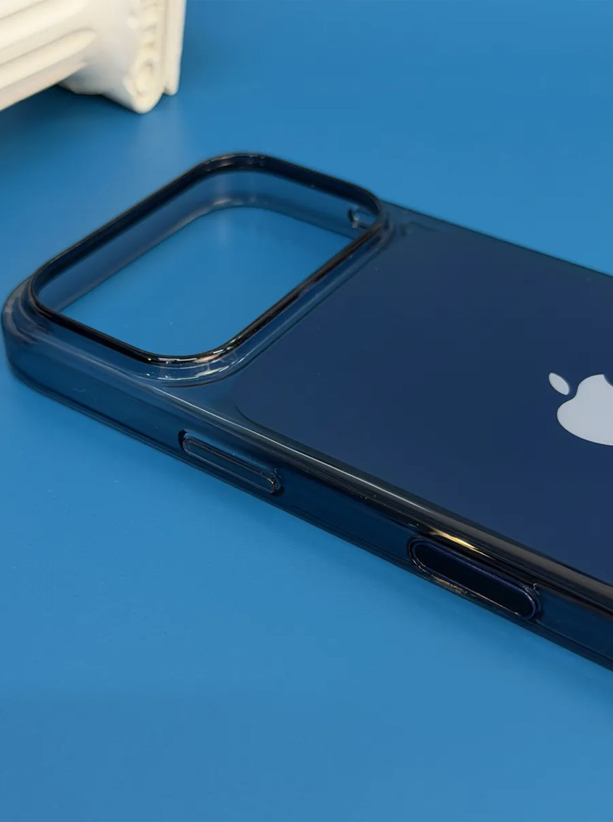 iPhone 17 Pro Max | Clear MagSafe Case with AI Button | Anti Yellow Cover | Blue