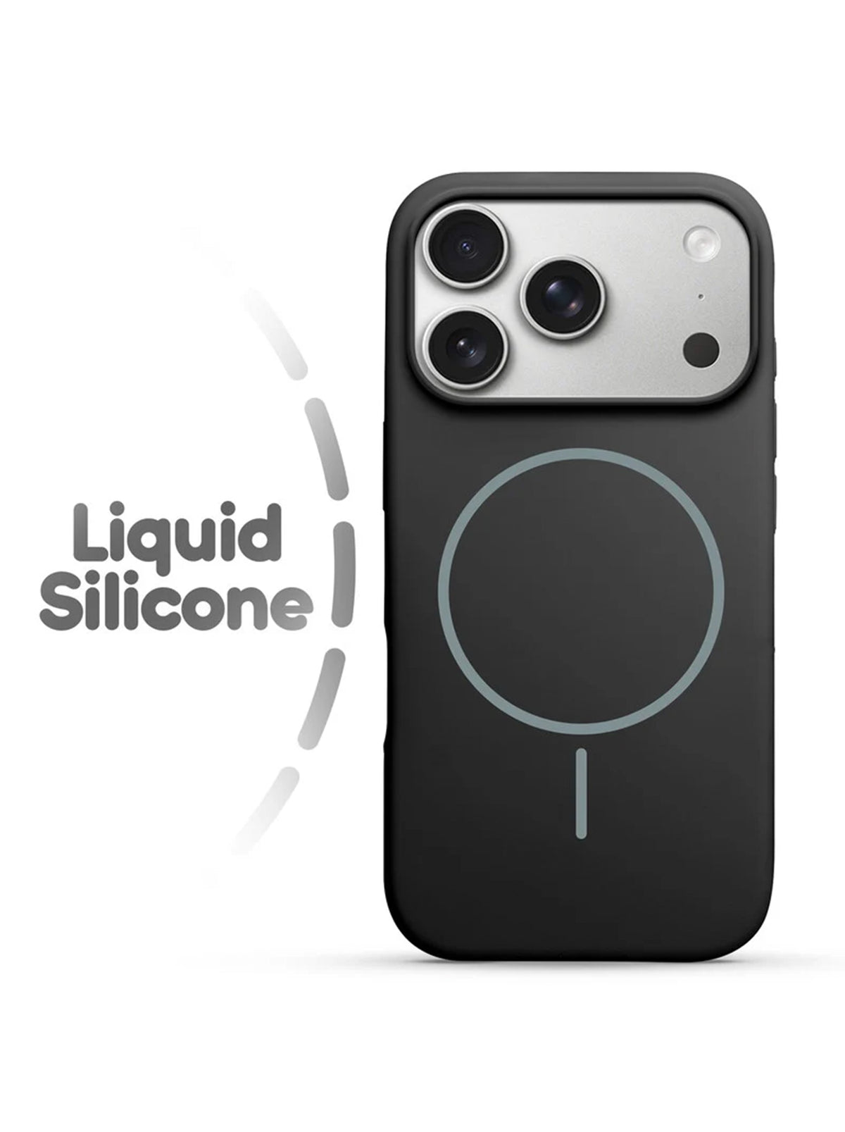 iPhone 17 Pro | Silicone Case With IC Pop-Up | Black