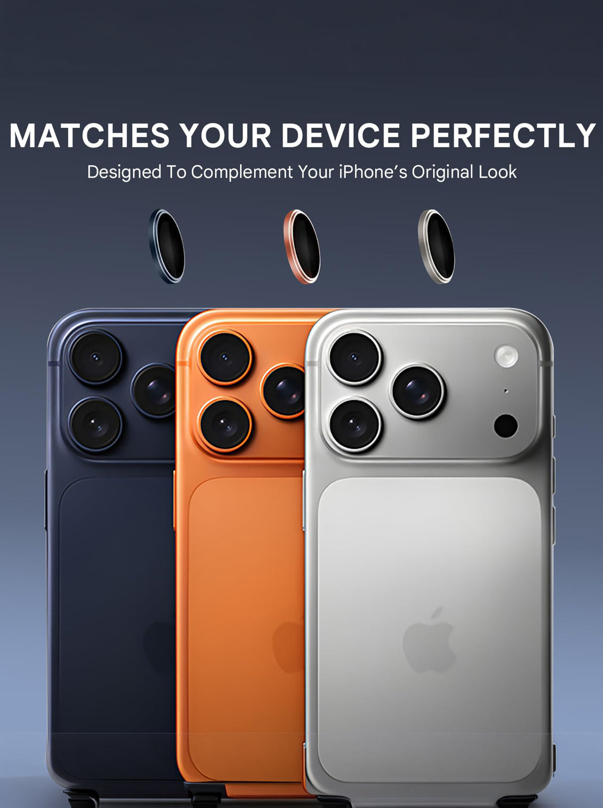 2-in-1 Camera Lens Protector for iPhone 17 Pro | Precision-Crafted Metal Frame | Full Camera Coverage | HD Clear | Scratch & Impact Resistant Lens Protection - Silver