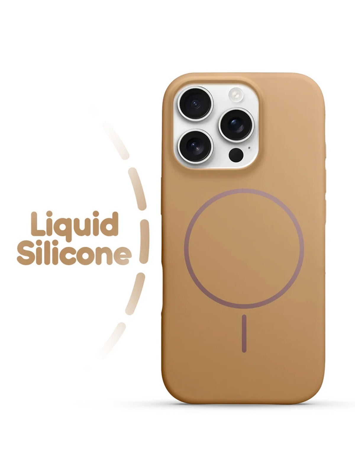 iPhone 16 Pro Max | Silicone Case With IC Pop-Up | Desert Gold