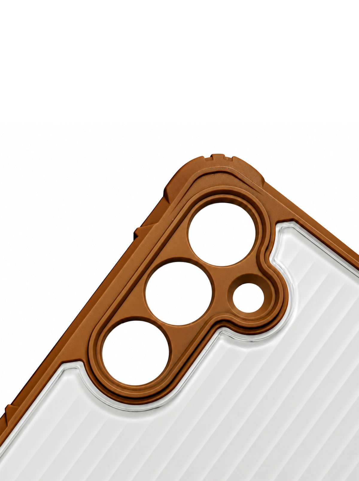 Samsung S23 | Fluted Texture Matte Case with Side Protection Grip | Brown