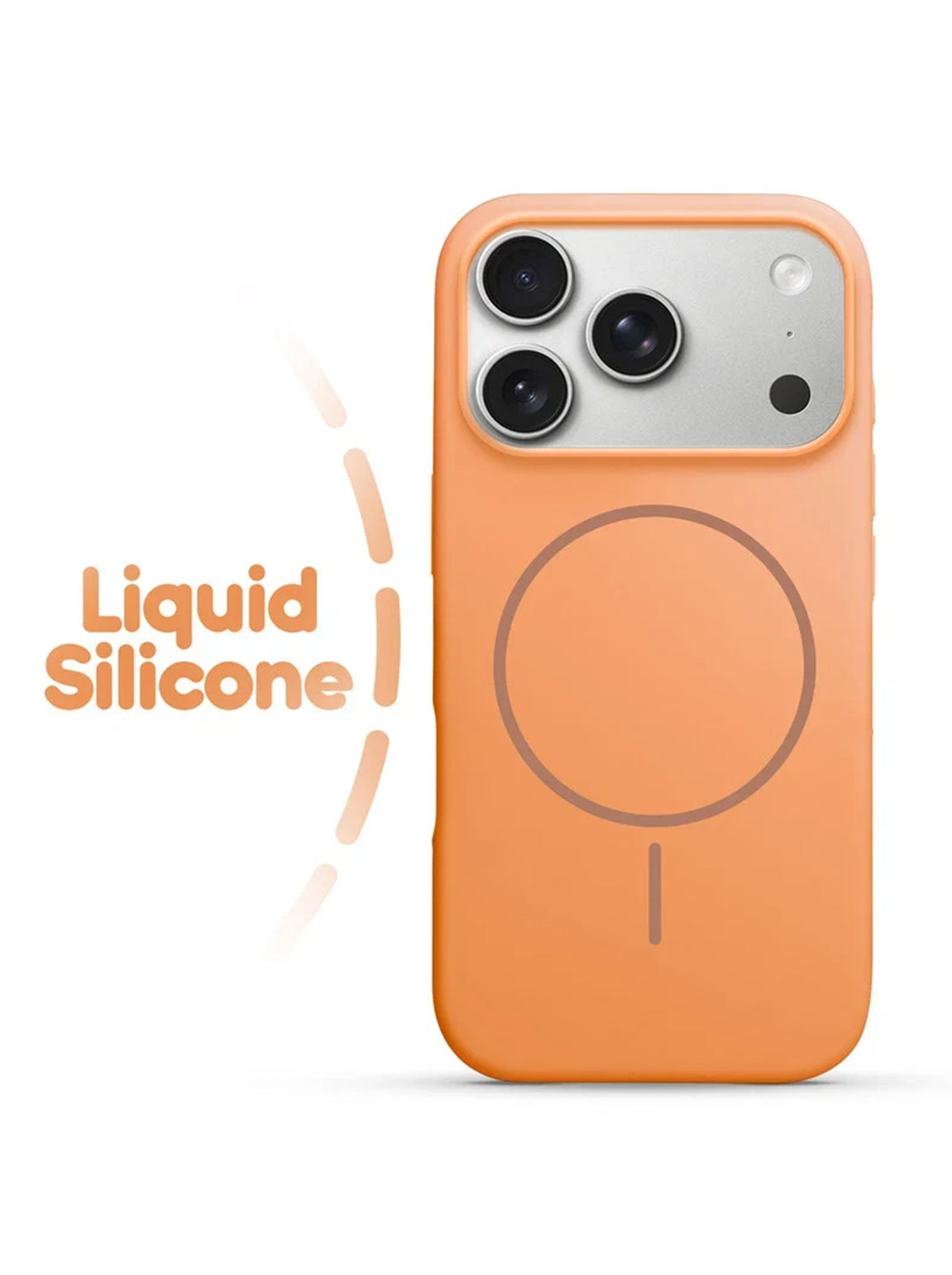 iPhone 18 Pro Max | Silicone Case With IC | Orange