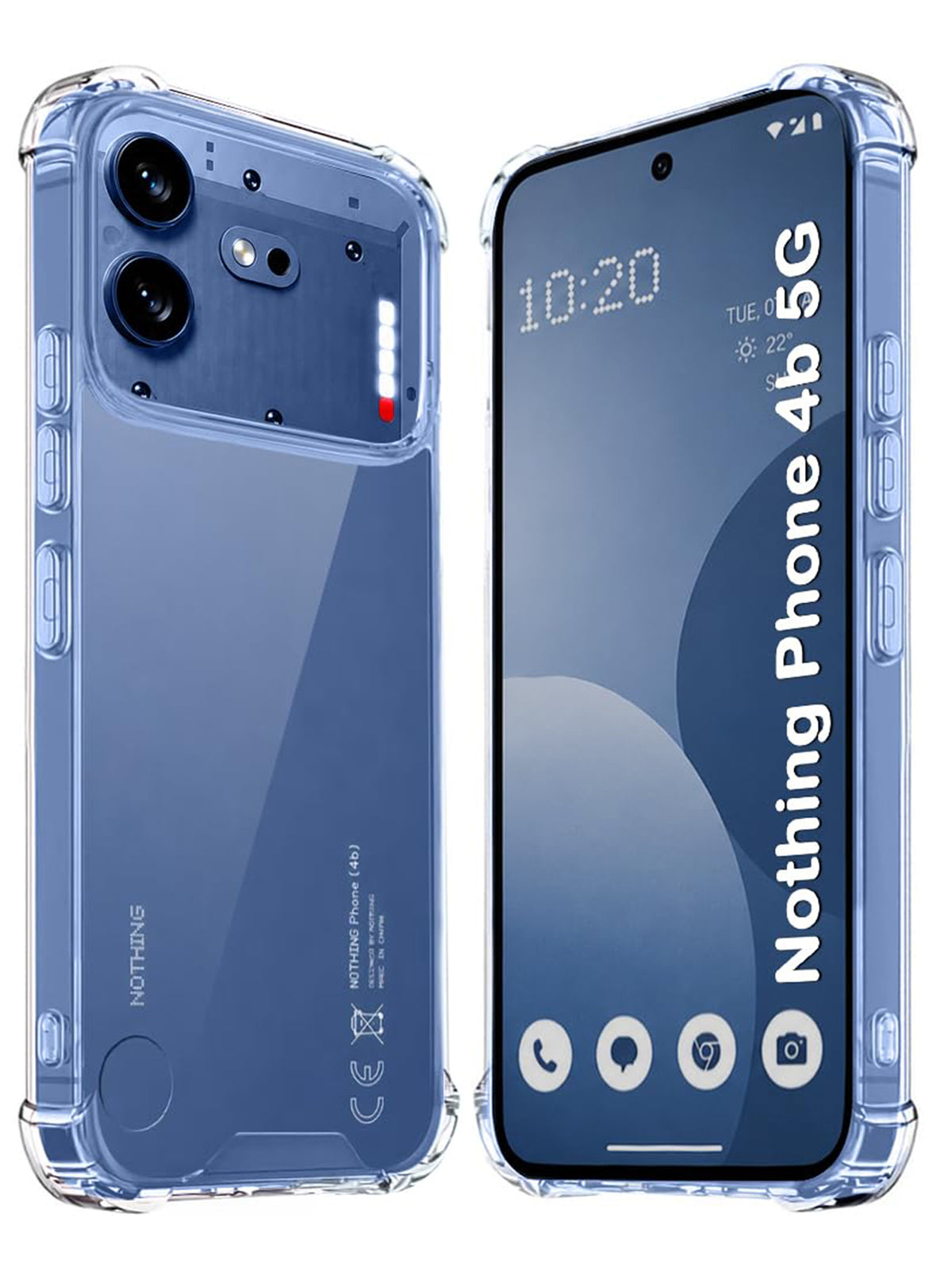 Nothing 4B | PC + TPU | Clear Transparent | 360 Edges Protection | Phone Bumper Case (Transparent)