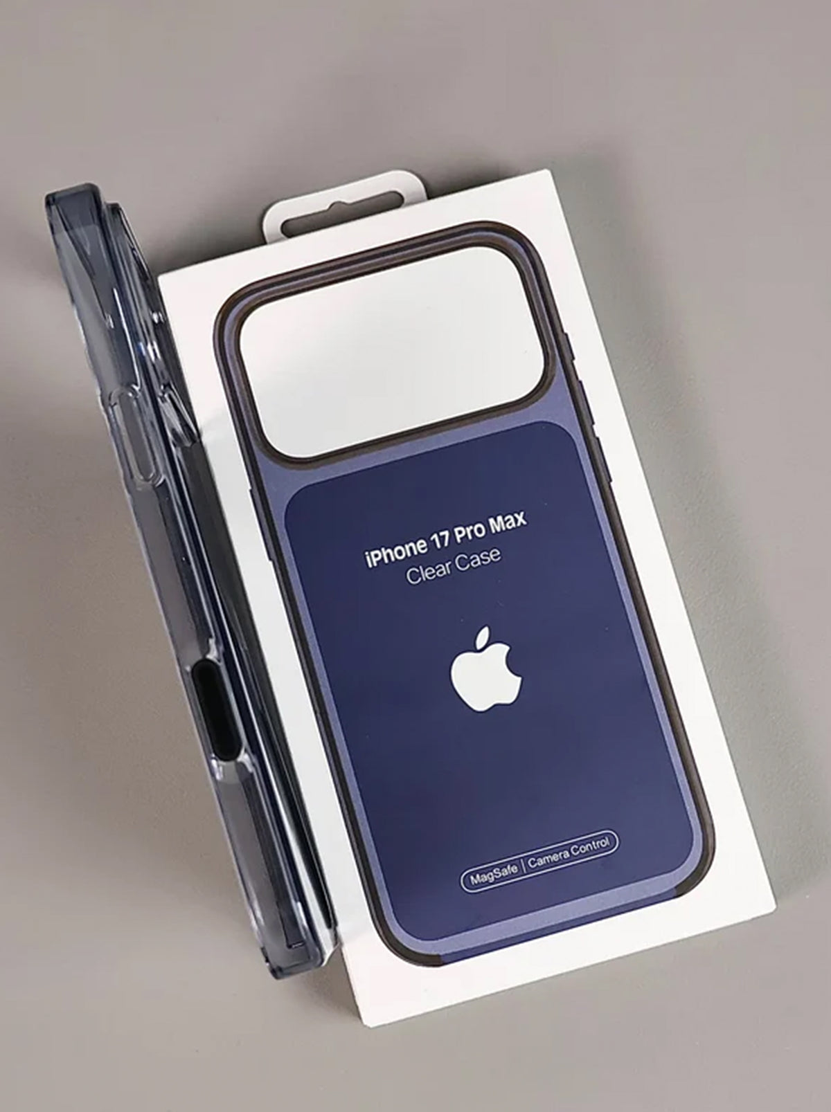 iPhone 17 Pro Max | Clear MagSafe Case with AI Button | Anti Yellow Cover | Blue