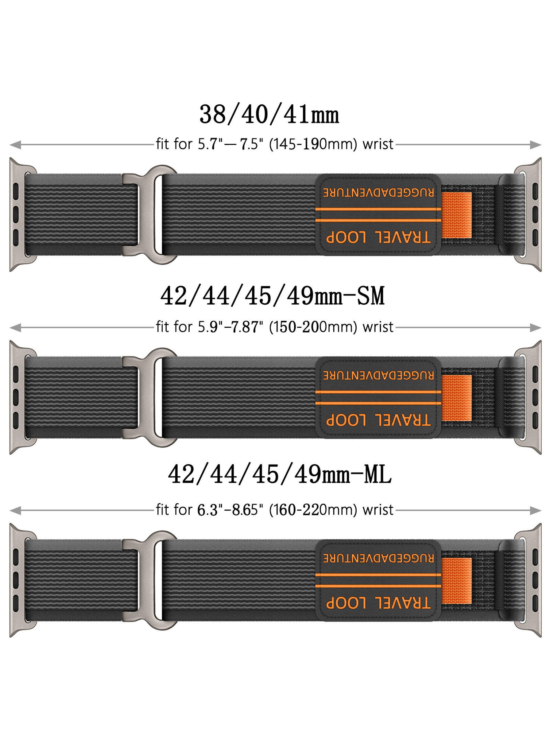 Nylon Braided Watch Band For Apple Watch | 49mm / 46mm / 45mm / 44mm / 42mm | Orange