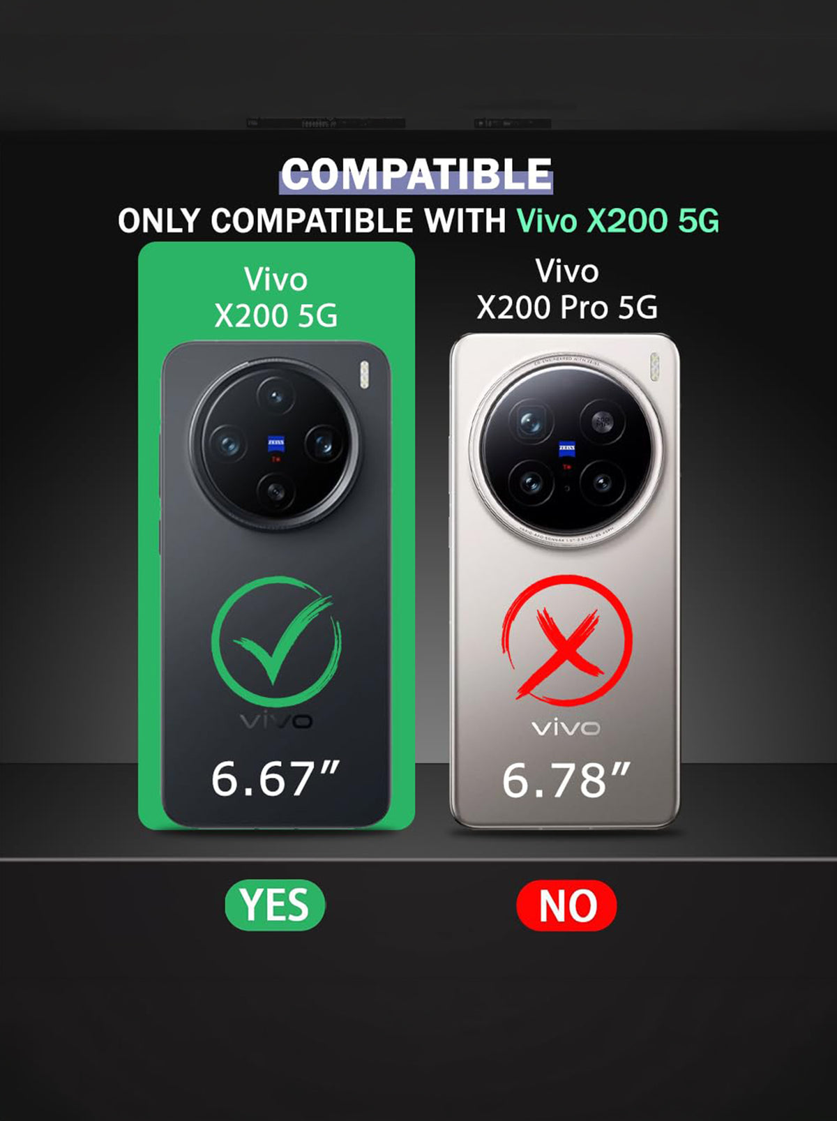 Vivo X200 | PC + TPU | Clear Transparent | 360 Edges Protection | Phone Bumper Case (Transparent)