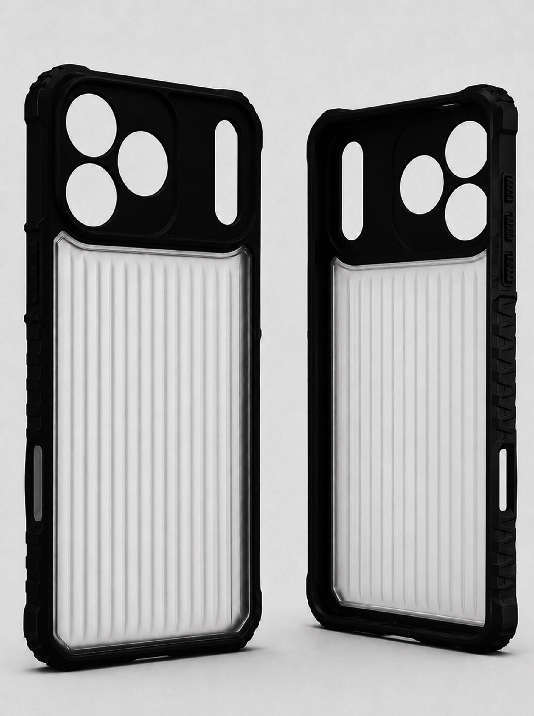 iPhone 17 Pro Max | Fluted Texture Matte Case with Side Protection Grip | Black