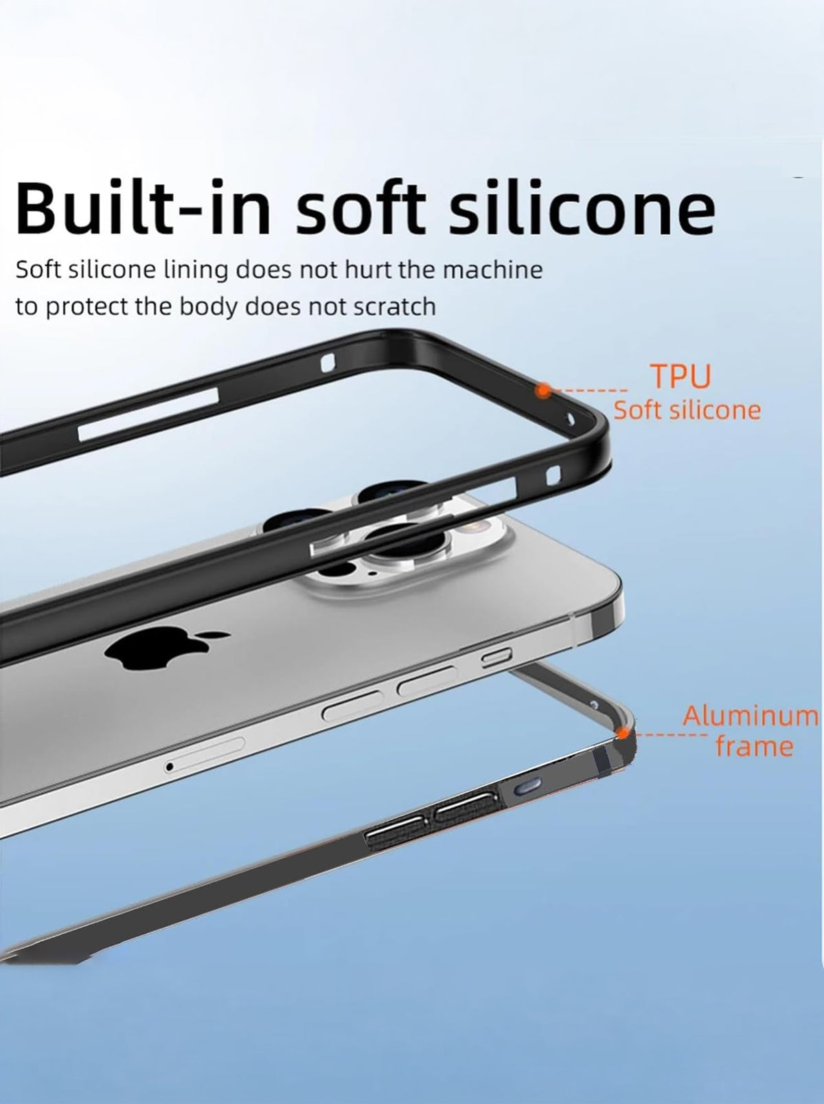 iPhone 17 Pro Max | Side Metal Bumper Case | Blue