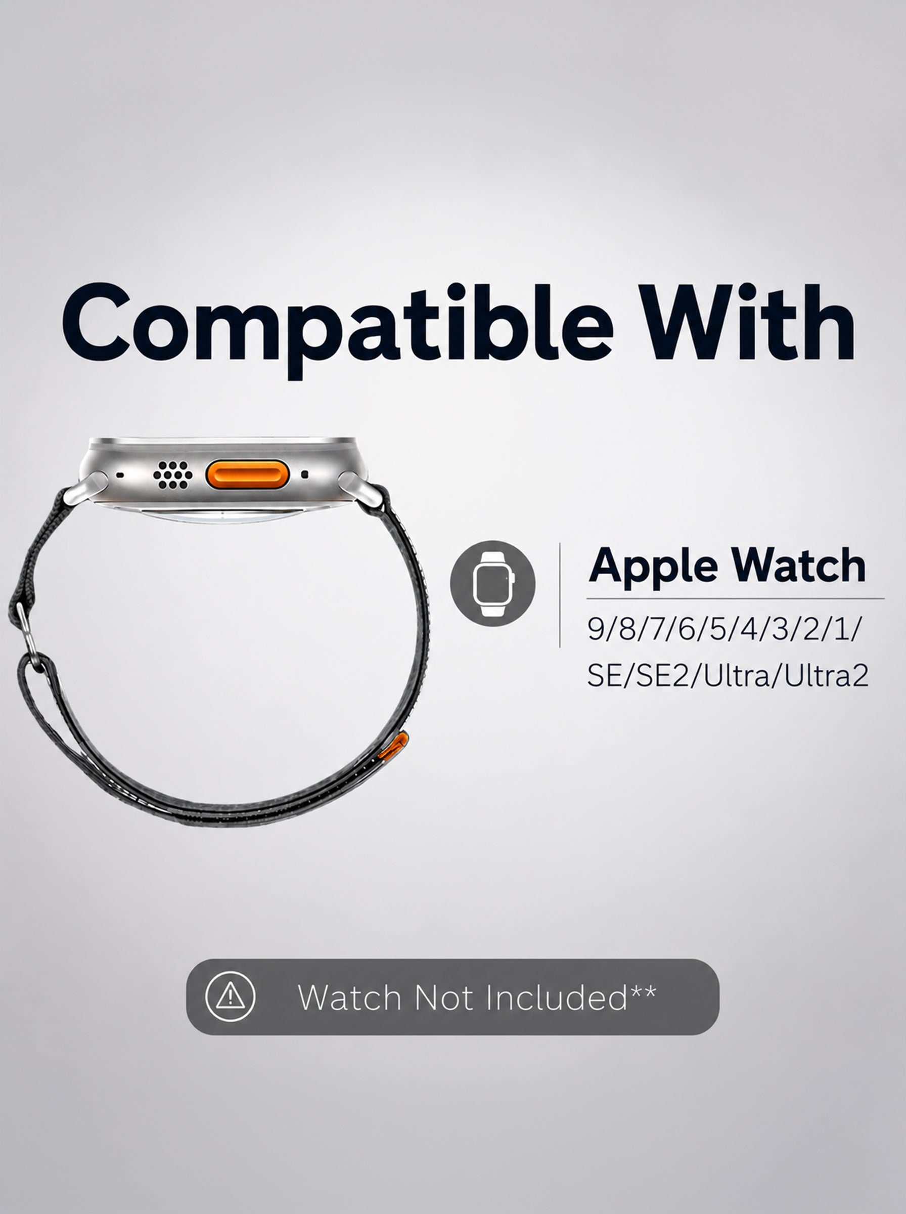 Nylon Braided Watch Band For Apple Watch | 49mm / 46mm / 45mm / 44mm / 42mm | Orange
