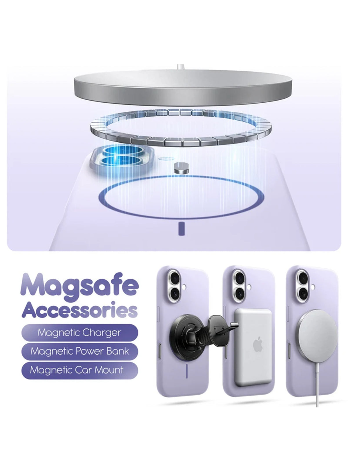 iPhone 17 | Silicone Case With IC Pop-Up | Lavender
