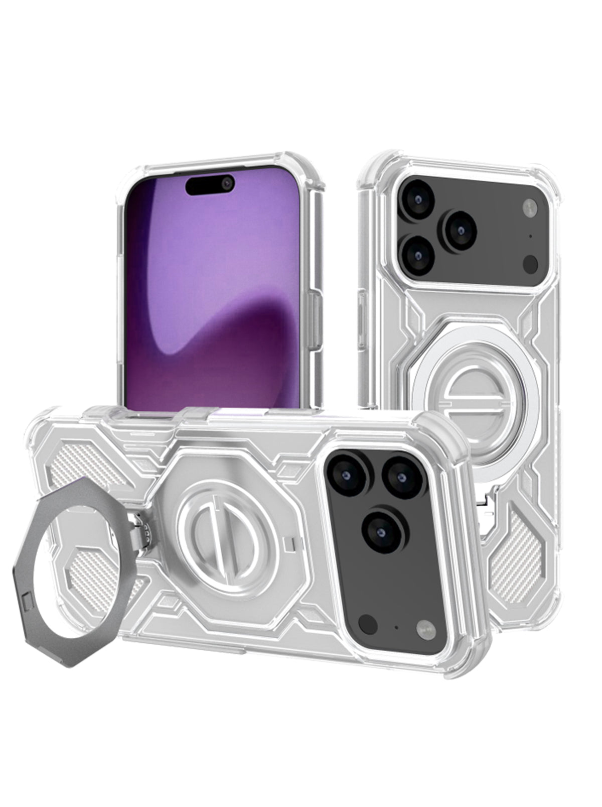 iPhone 17 Pro | High Quality Magnetic Stand | Full Protection | TPU+PC Case