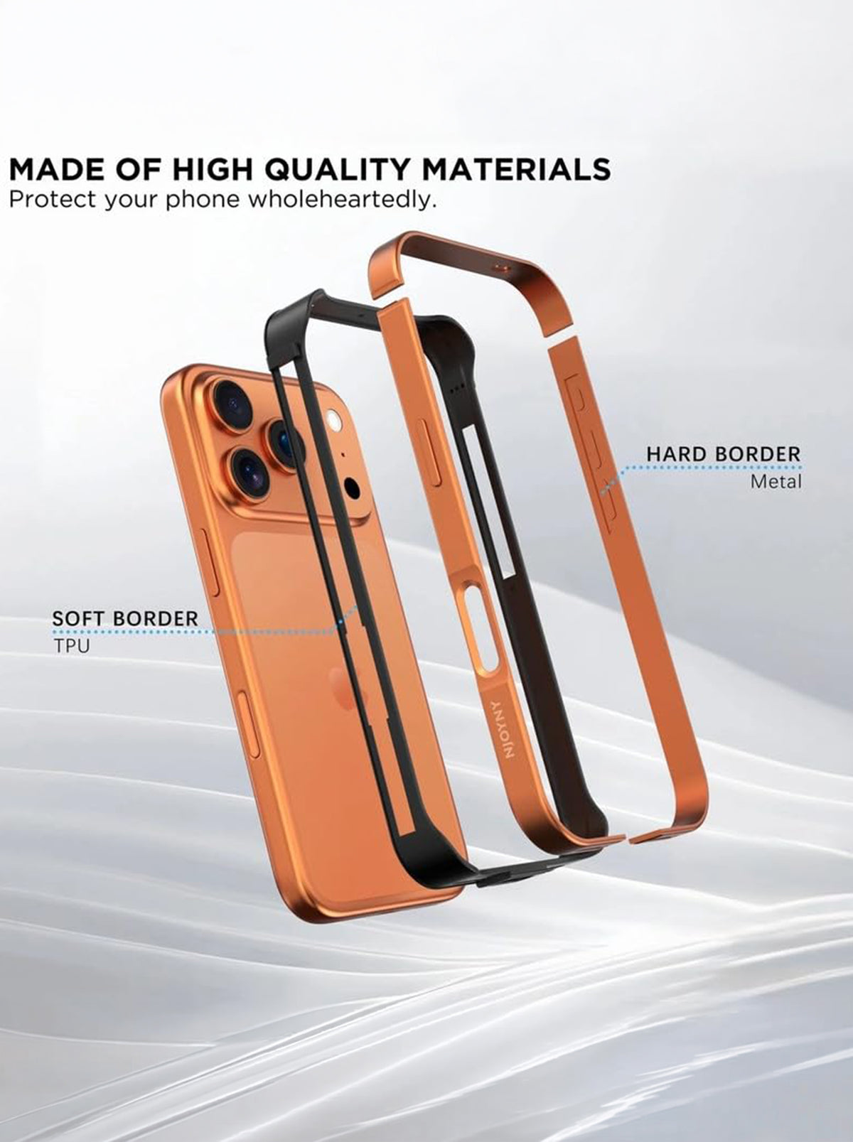 iPhone 17 Pro Max | Side Metal Bumper Case | Orange