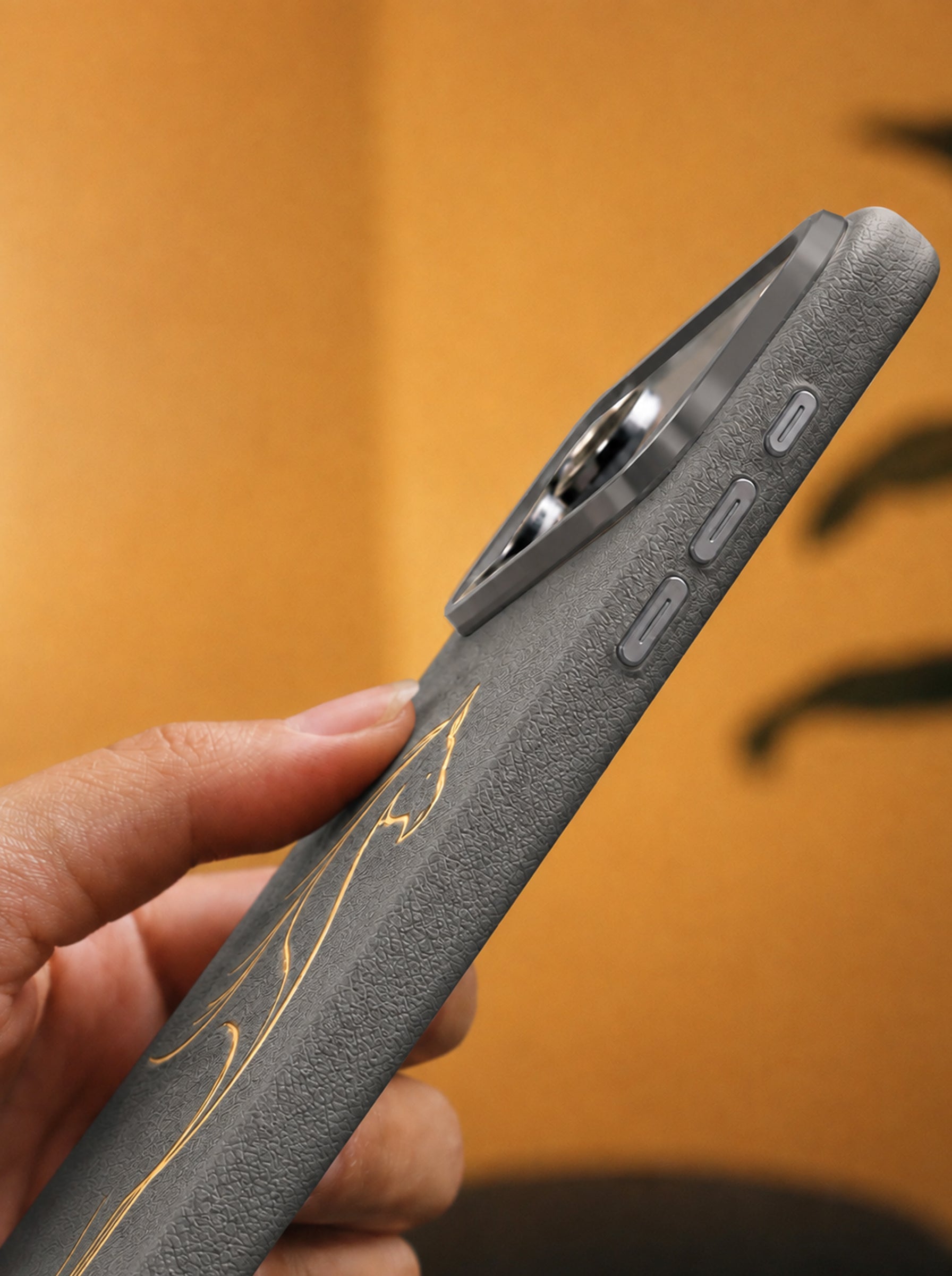 iPhone 17 Pro Max | Luxury Horse Premium Leather Case with Hidden MagSafe | Gray