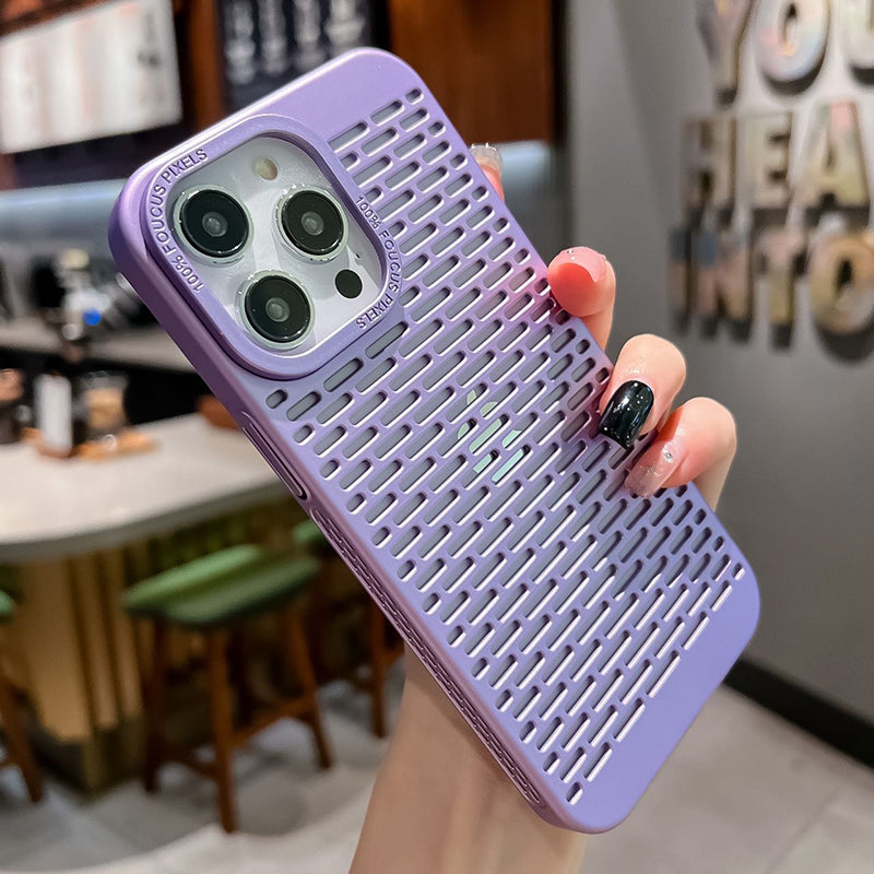 Hollow Out Plating PC Phone case