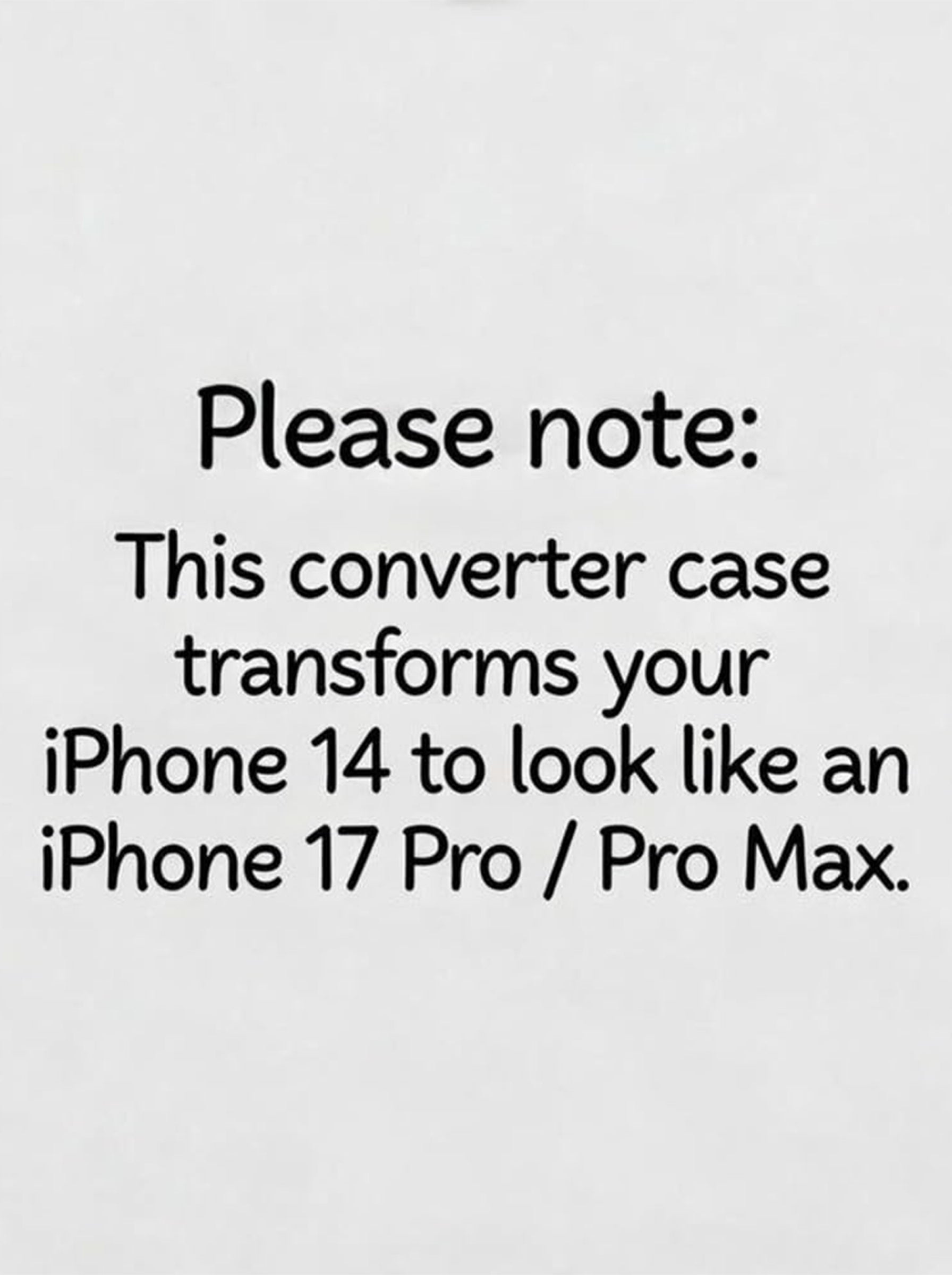 Converter Case for iPhone 14 | MagSafe | iPhone 17 Pro Series Style Design | in Built Camera Guard | Wireless Charging | BLACK COLOR