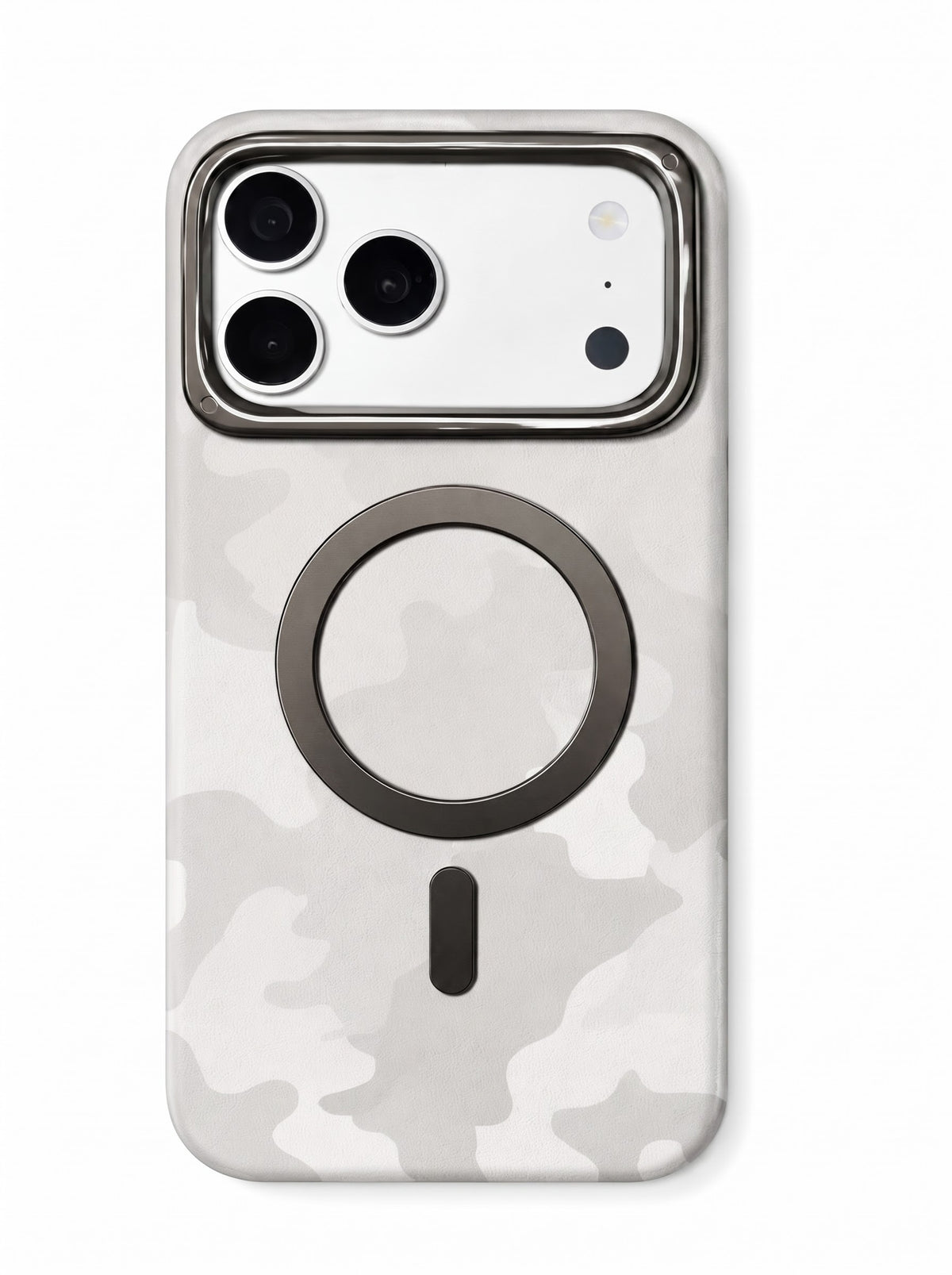 iPhone 17 Pro Max | Army Leather Case | Silver