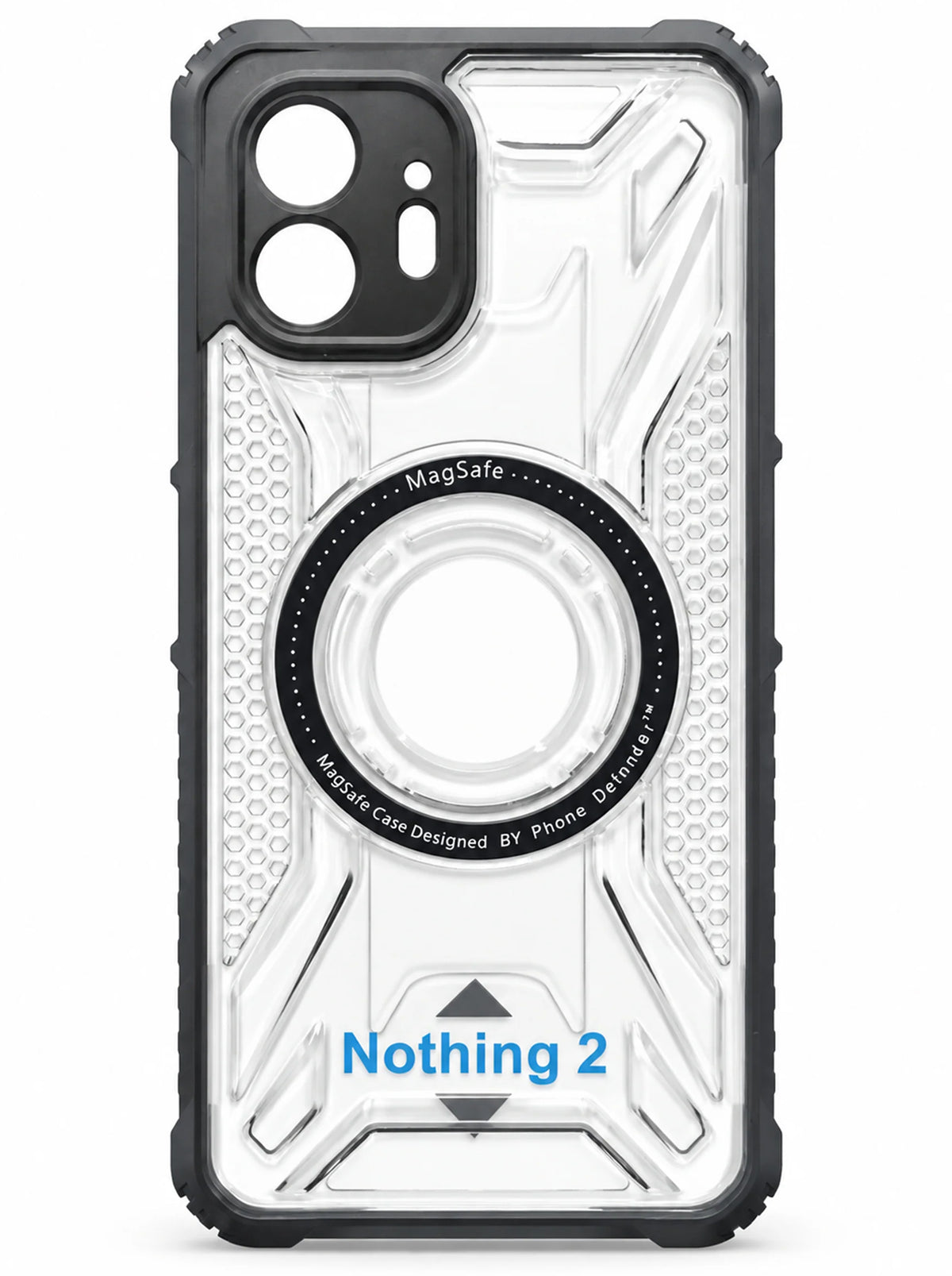 Nothing 2 | Fluted Texture Matte Case with Side Protection Grip | Black