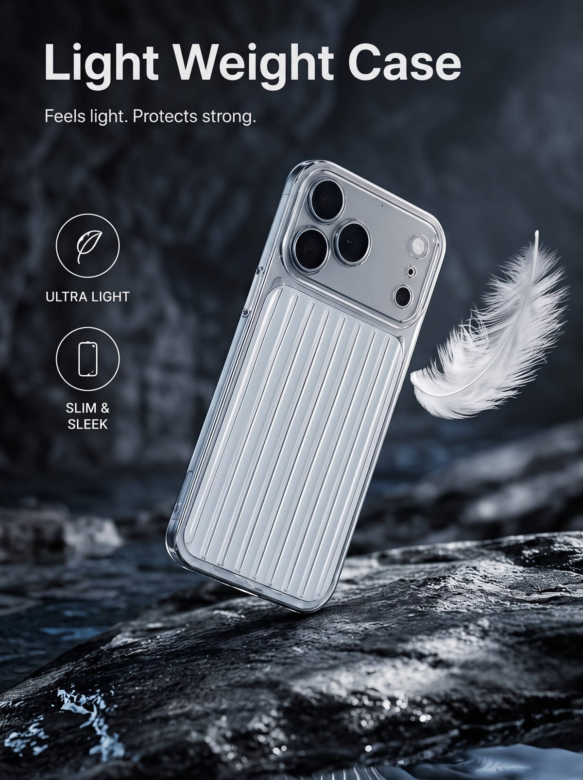 iPhone 18 Pro | Clear Strip Soft TPU Case