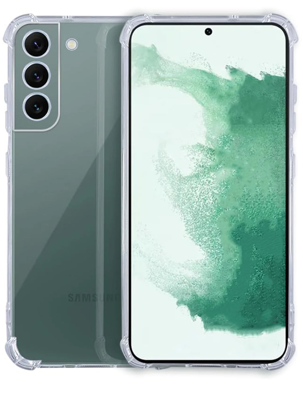 Samsung Galaxy S22 | Shockproof Clear Back Cover Case | 360 Degree Protection | Hard Transparent Back Cover | TPU+PC