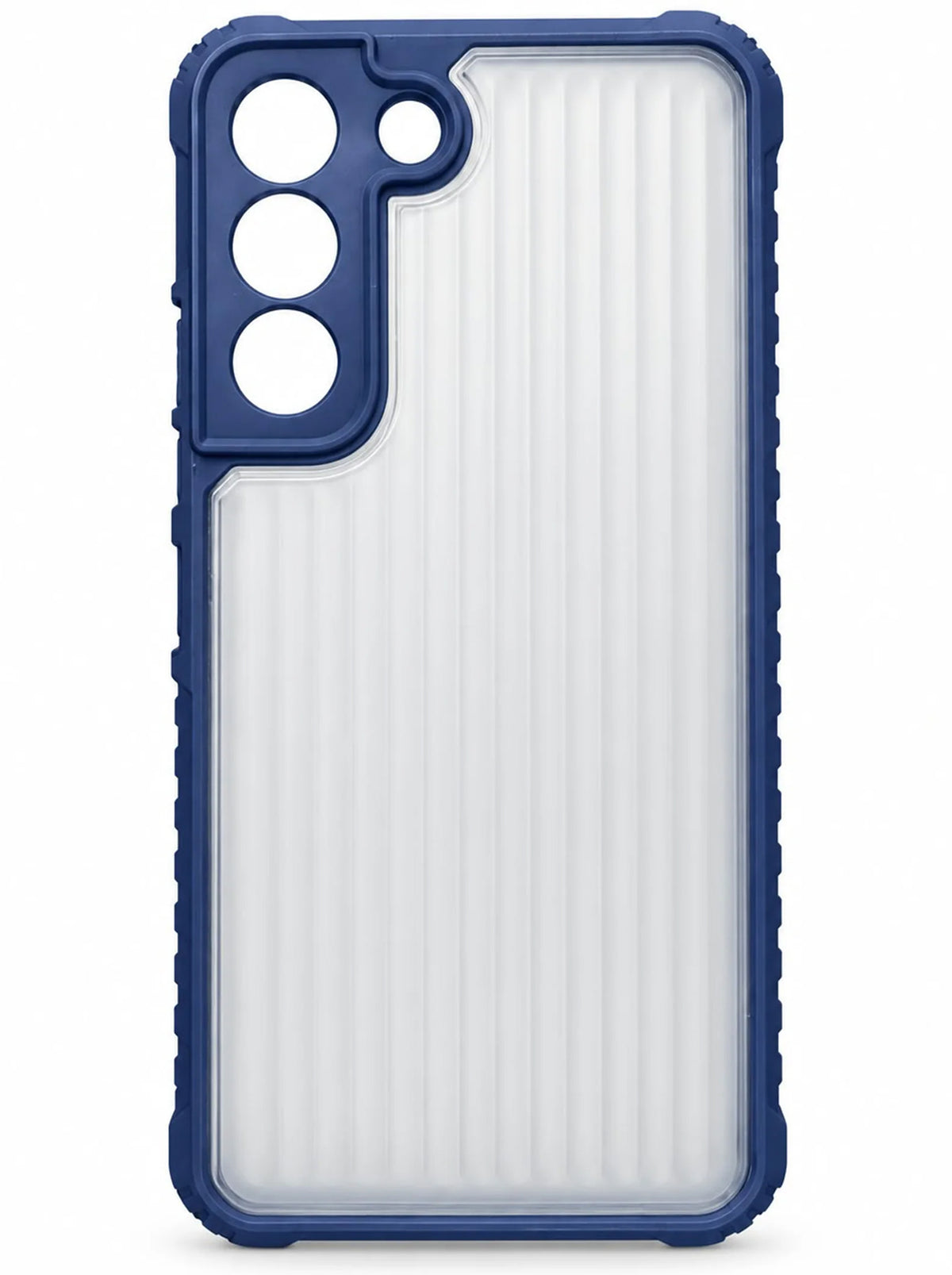 Samsung S22 | Fluted Texture Matte Case with Side Protection Grip | Blue