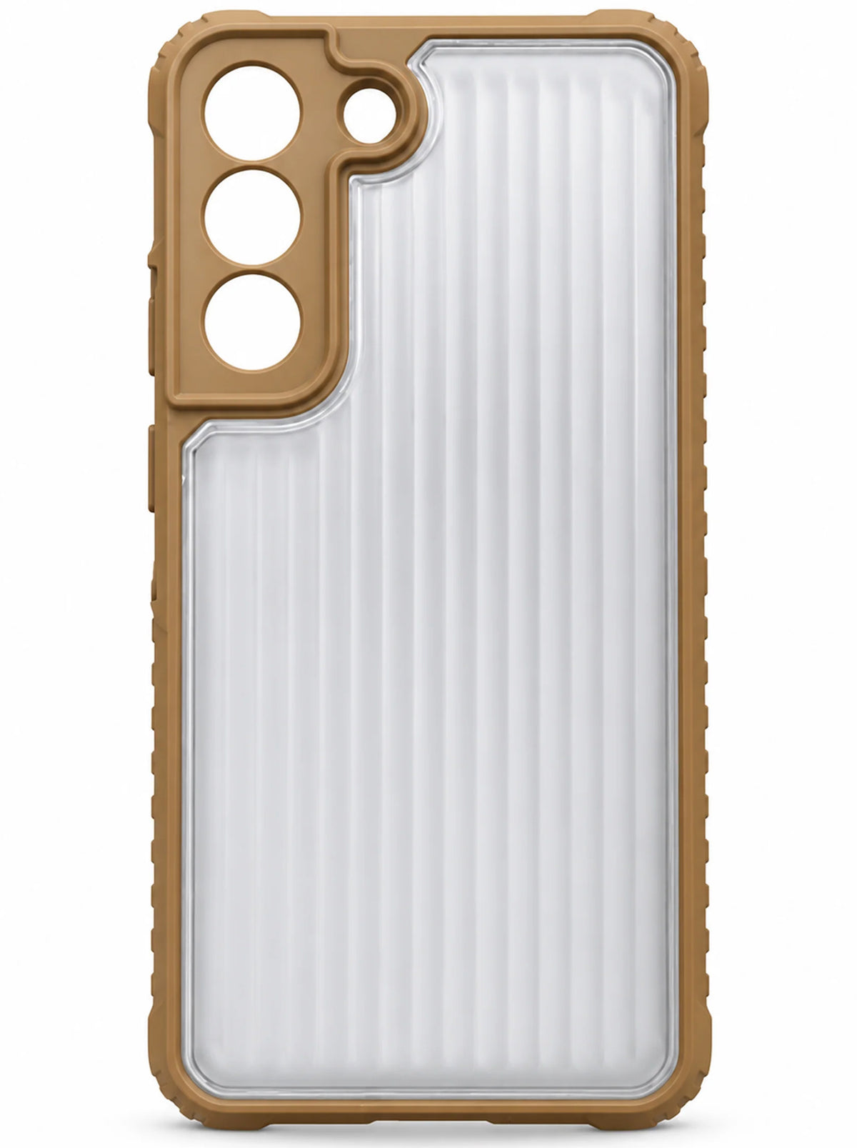 Samsung S22 | Fluted Texture Matte Case with Side Protection Grip | Brown