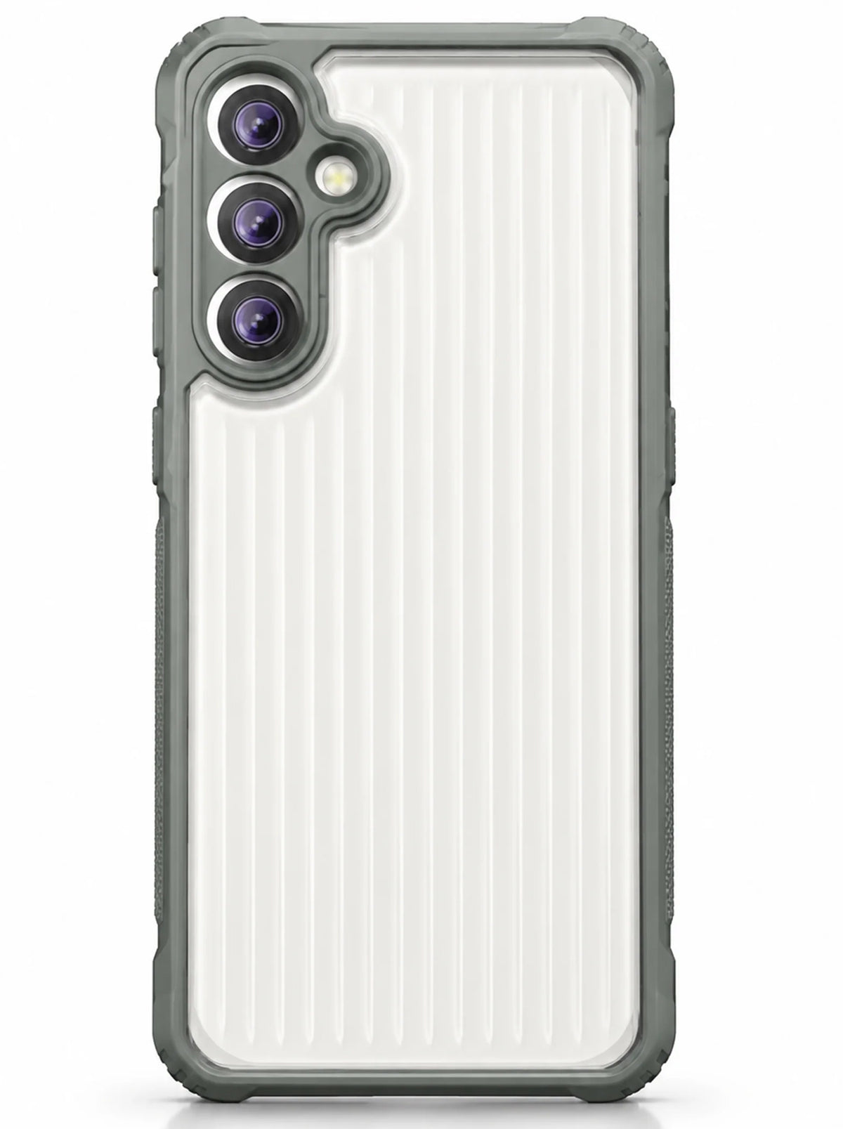 Samsung S23 | Fluted Texture Matte Case with Side Protection Grip | Gray