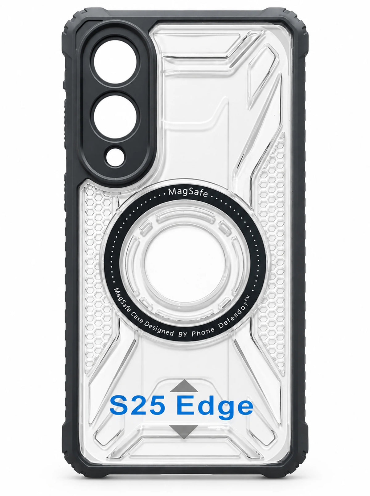 Samsung S25 Edge | Fluted Texture Matte Case with Side Protection Grip | Black