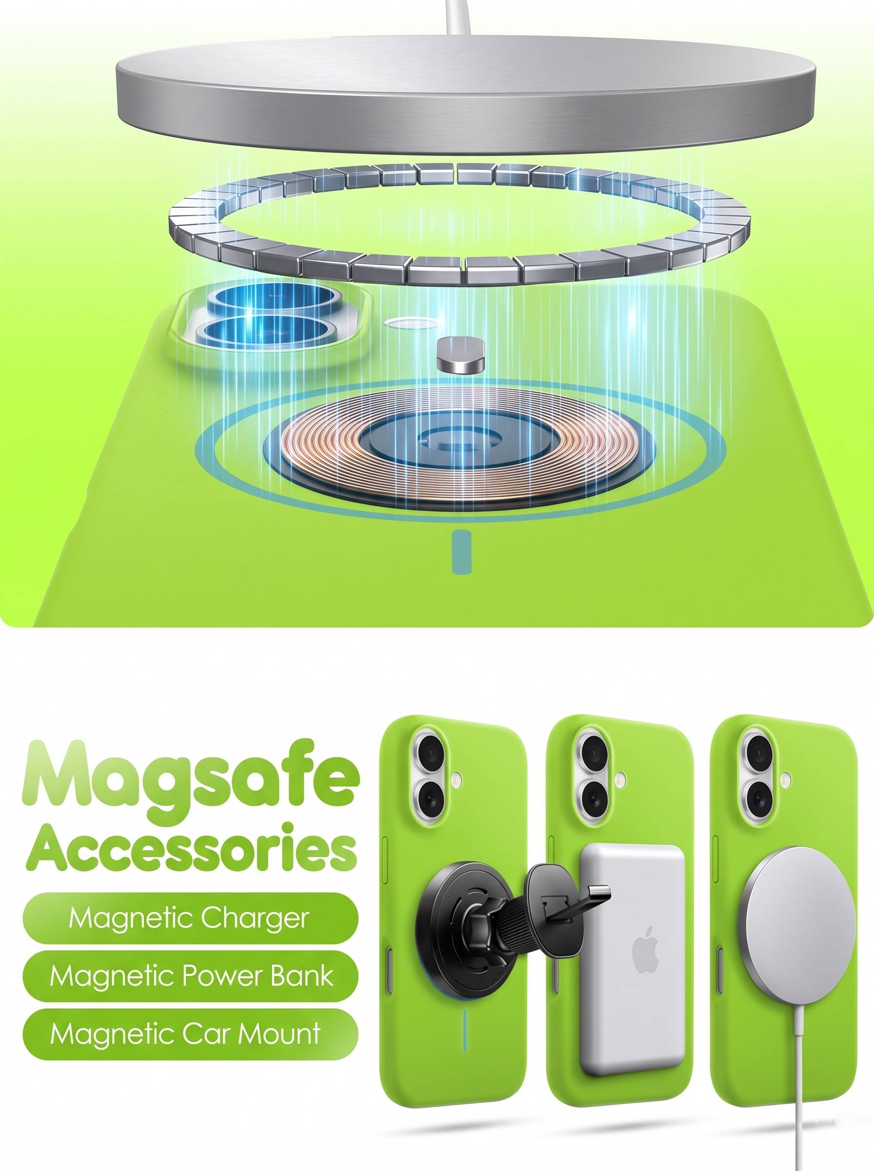 iPhone 17 Silicone Case With IC Working