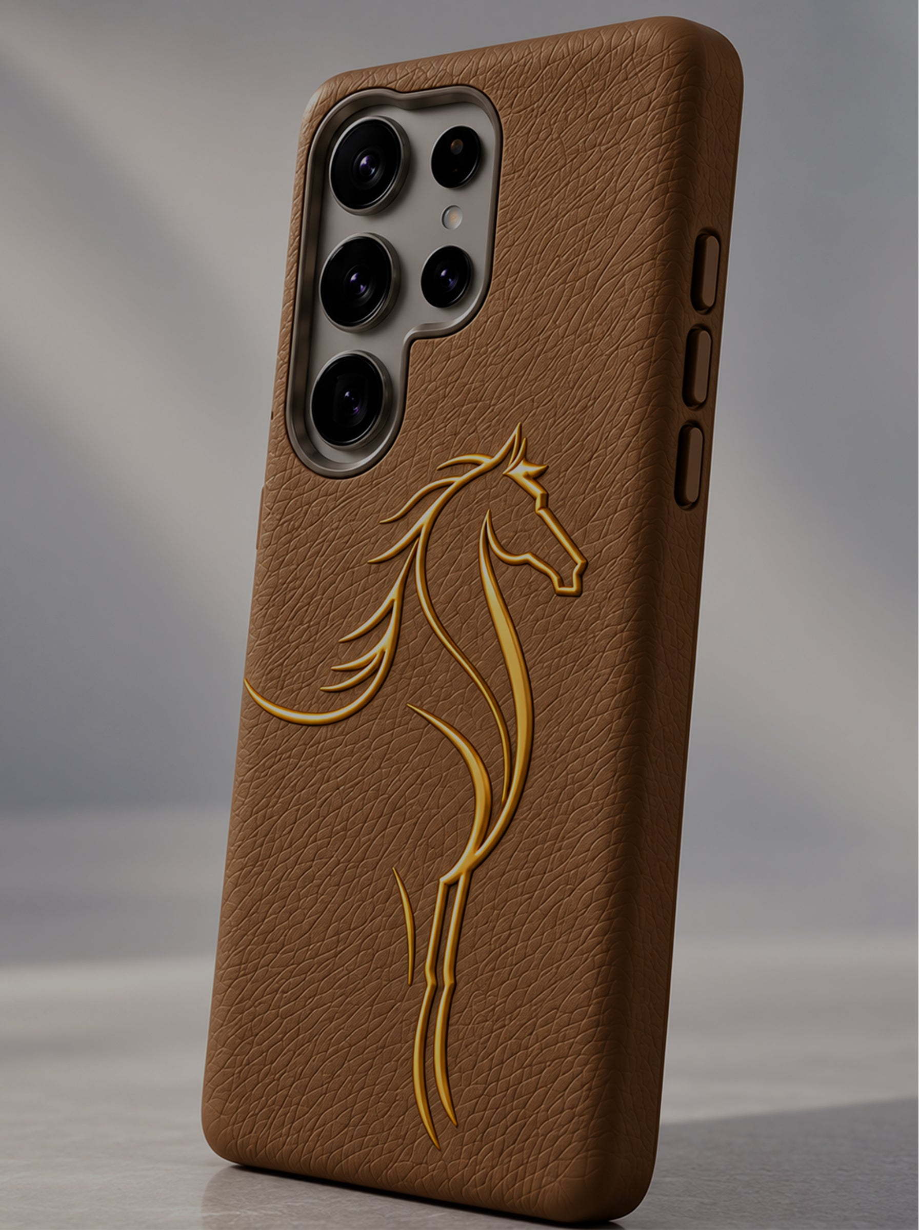 Samsung S26 Ultra | Luxury Horse Premium Leather Case with Hidden MagSafe | Brown