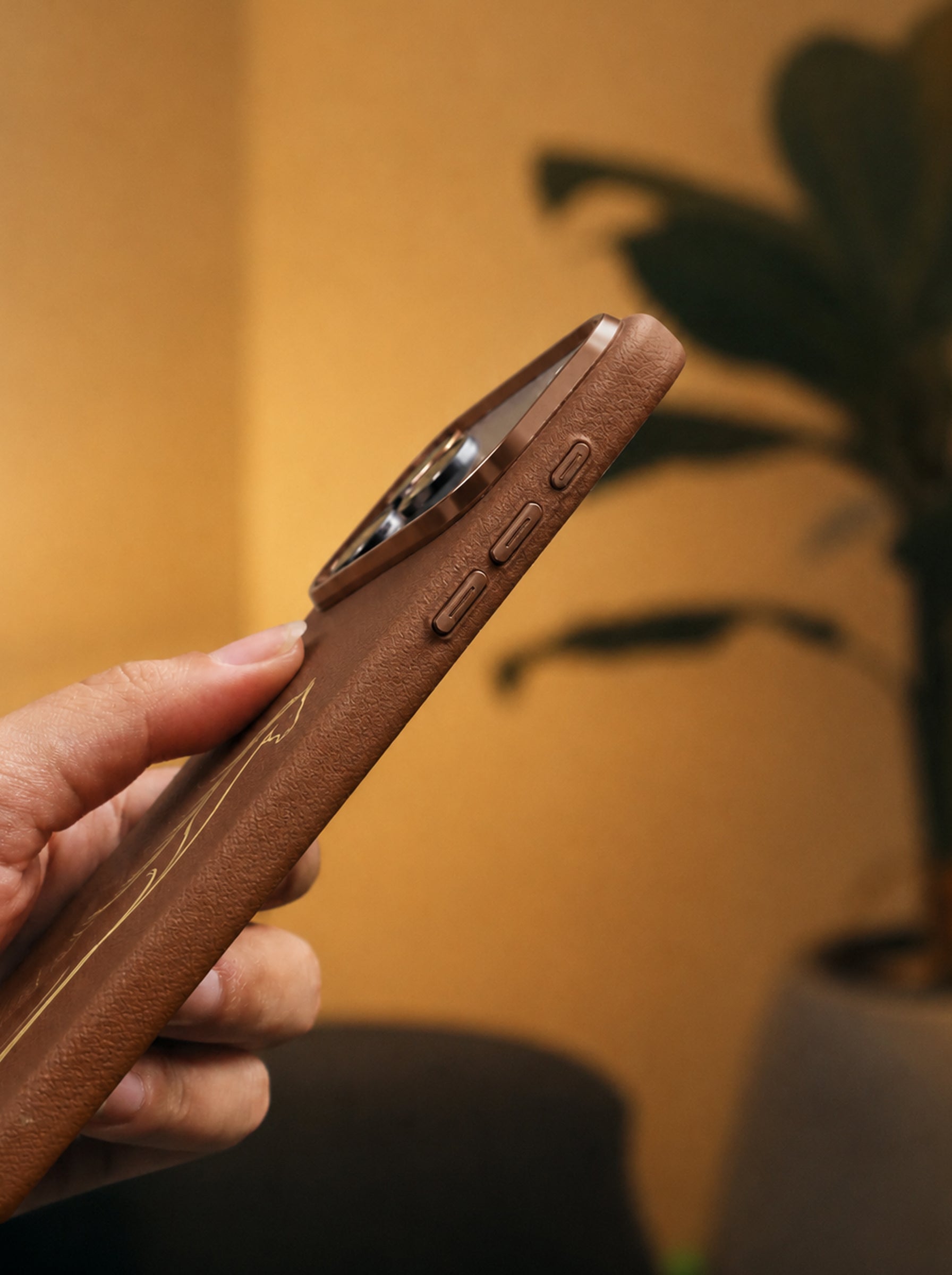 iPhone 17 Pro Max | Luxury Horse Premium Leather Case with Hidden MagSafe | Brown