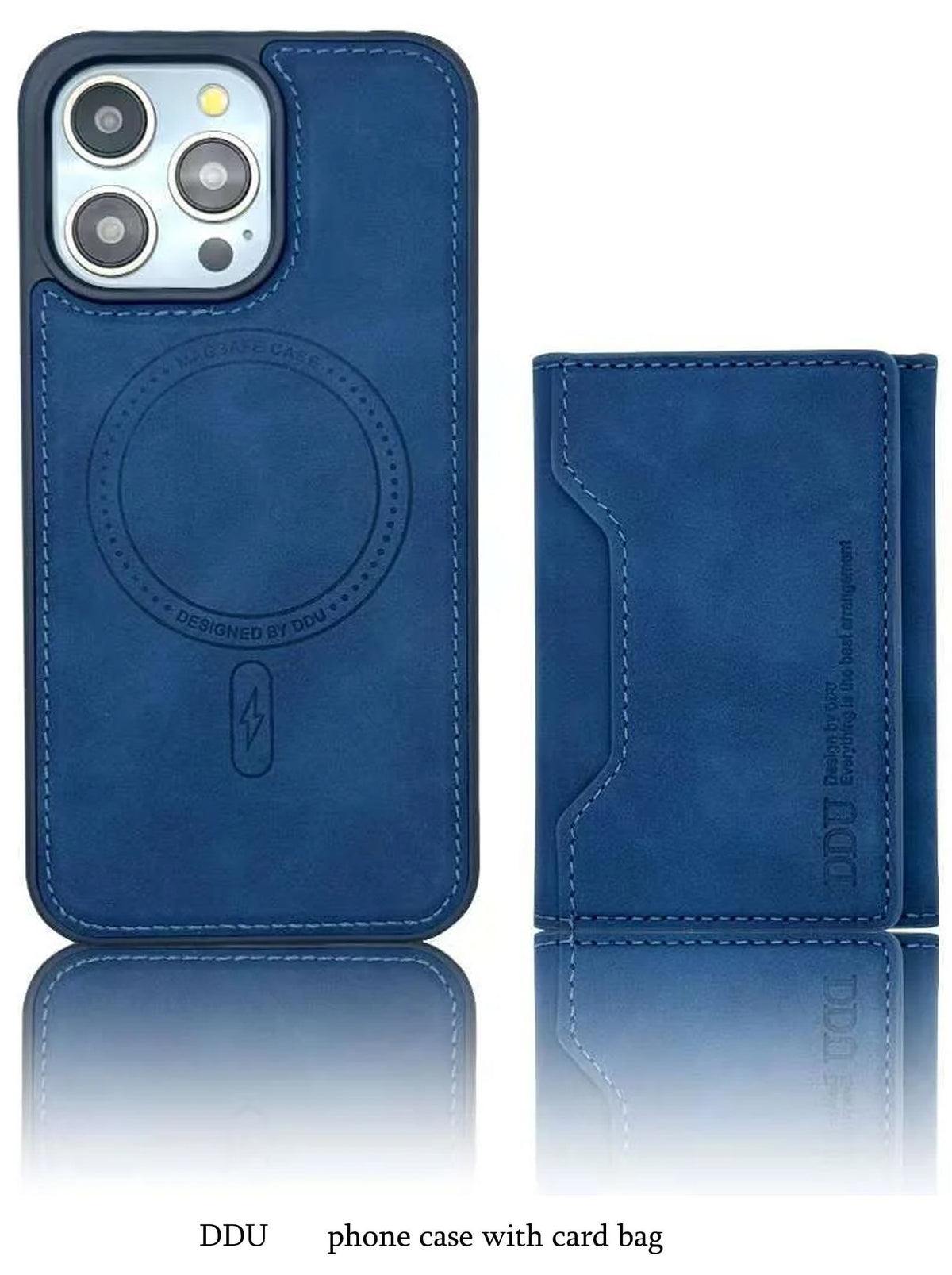 iPhone 17 Pro Max | DDU Wallet Case with Wireless Charging | Blue
