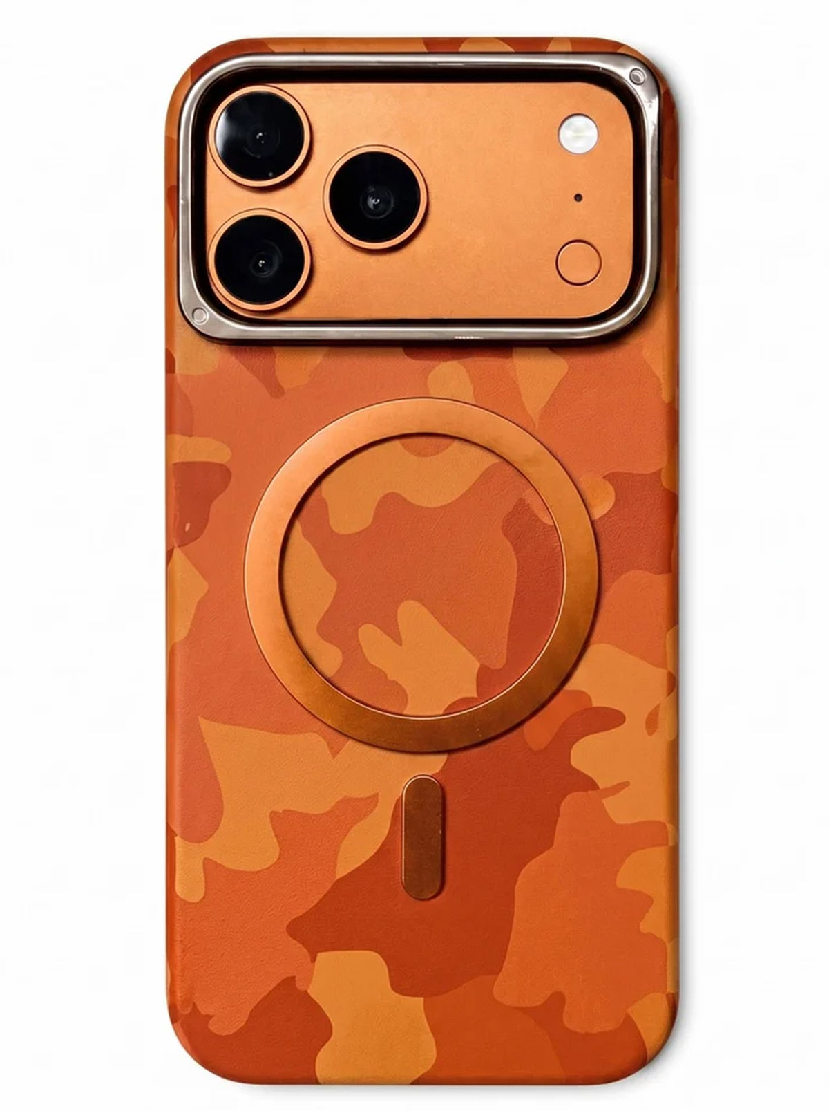 iPhone 17 Pro Max | Army Leather Case | Orange