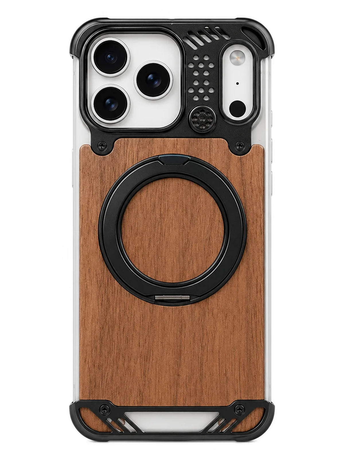 iPhone 17 Pro Max | Wooden Metal case | Black