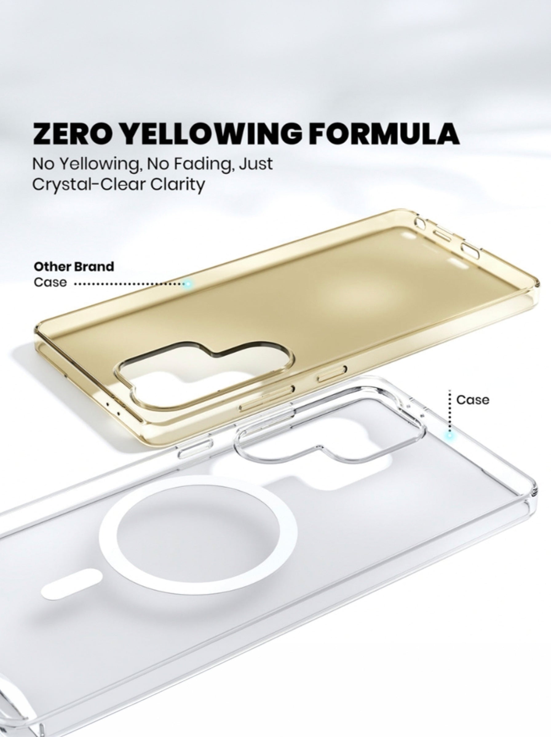 Samsung S24 Ultra | Clear Hard PC Case | Anti-Yellow | MagSafe Compatible