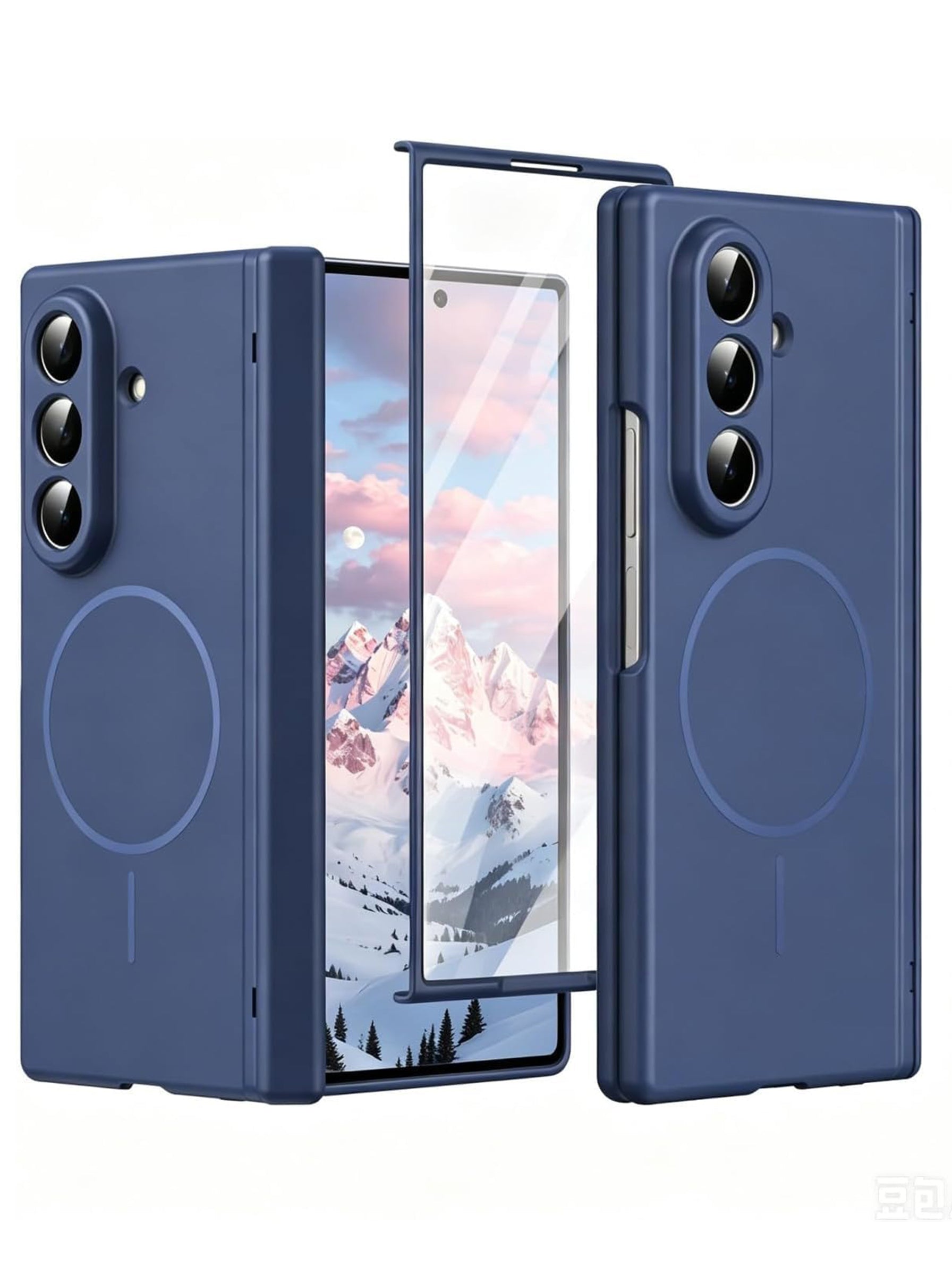 Samsung Z Fold 7 Case with Tempered Glass | Hinge | Magnetic Support | Slim Back