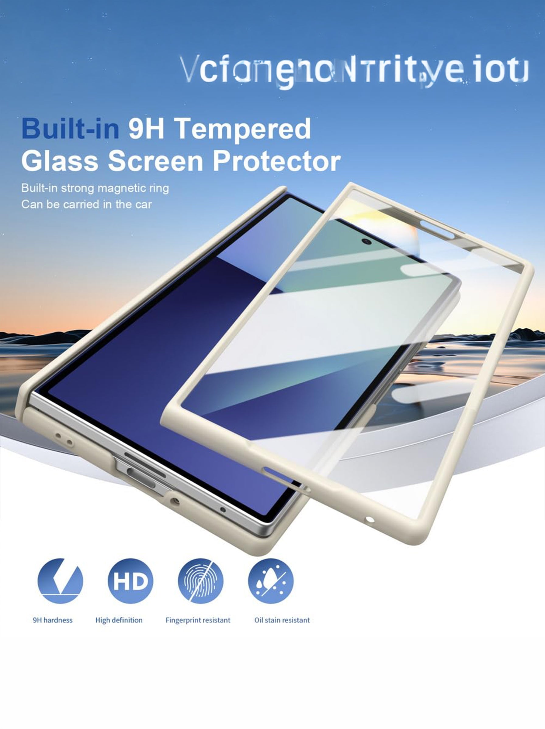 Samsung Z Fold 7 Case with Tempered Glass | Hinge | Magnetic Support | Slim Back